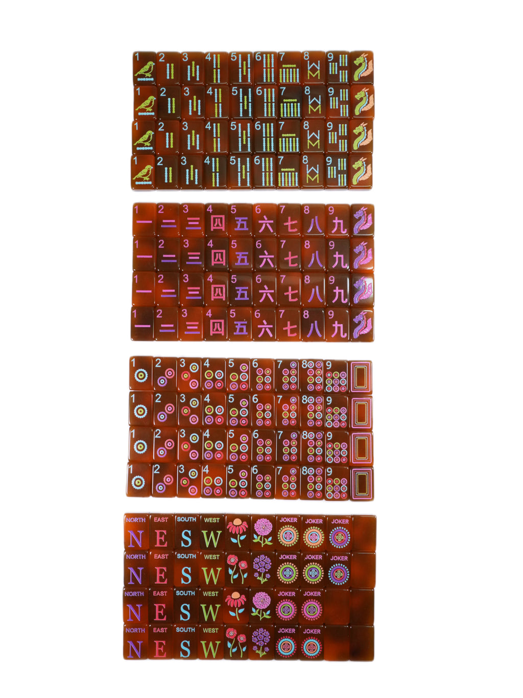 Luxury Amber Resin American Mahjong Set
