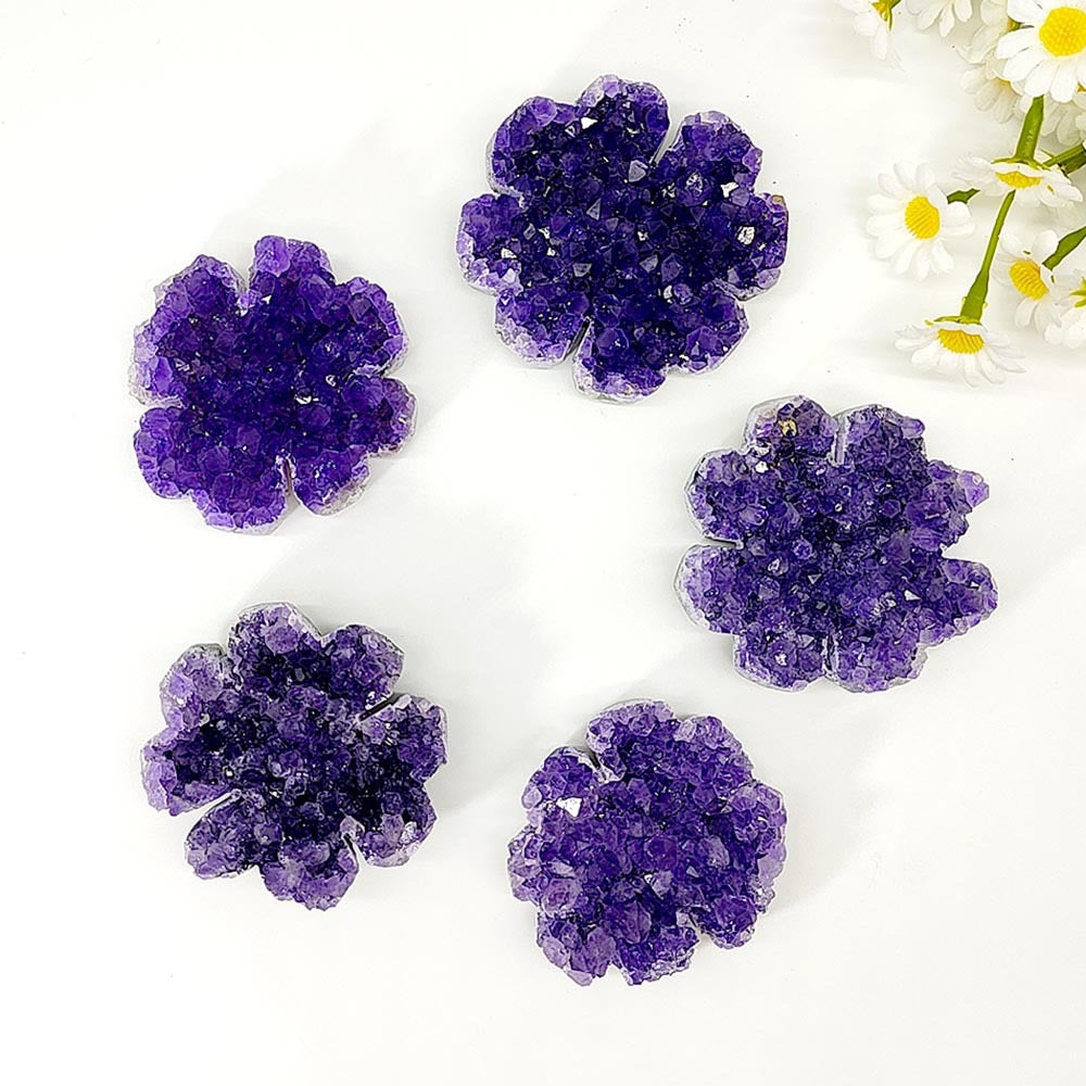 Natural Amethyst Cluster Four-Leaf Clover