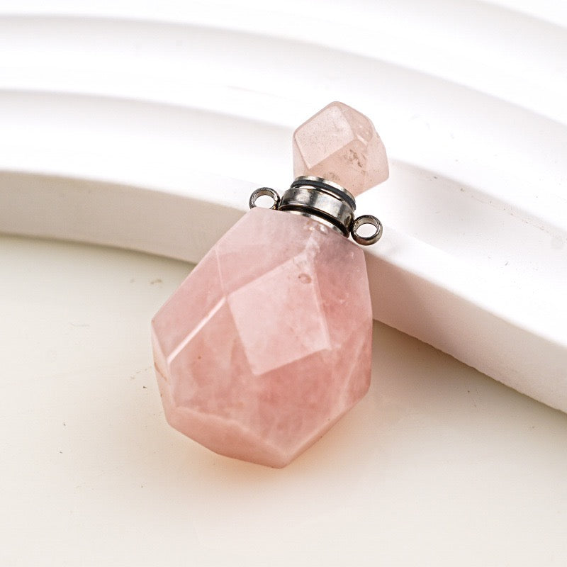 Crystal Standing Gemstone Perfume Bottle