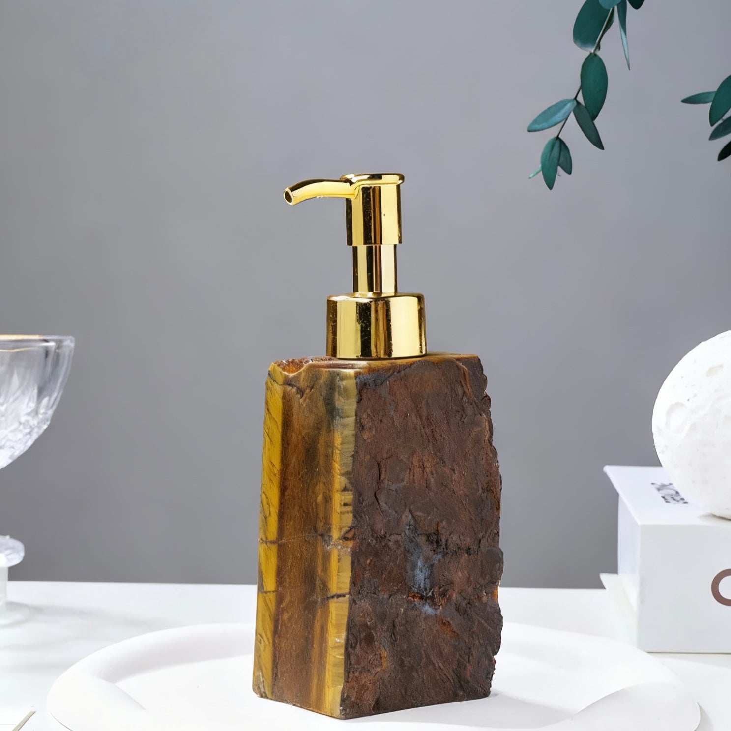 Crystal Raw Stone Push-Type Bottle