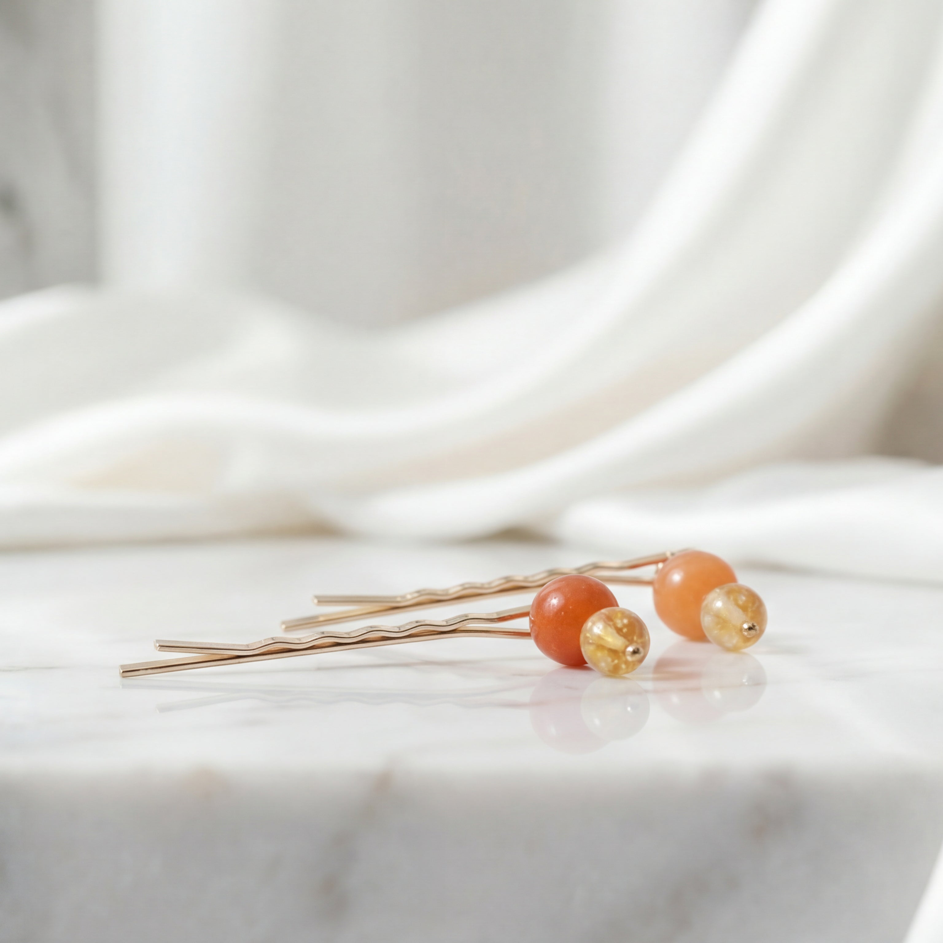Orange Aventurine Hairpin