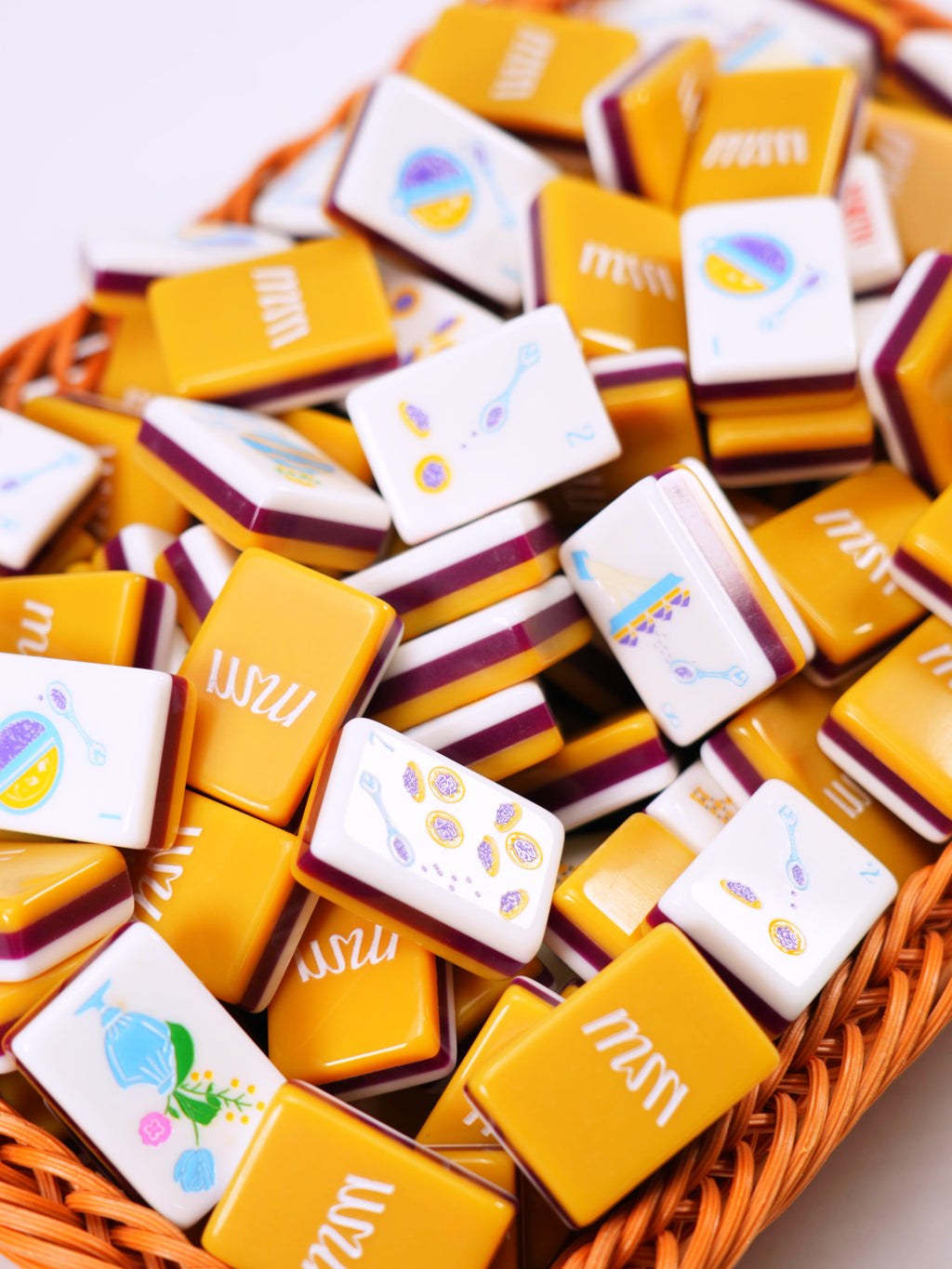 Golden Garden Mahjong Tile Set