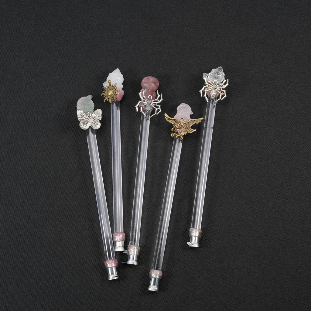 Glowing Crystal Carved Wand - Random Cute Santa & Holiday Themed Design