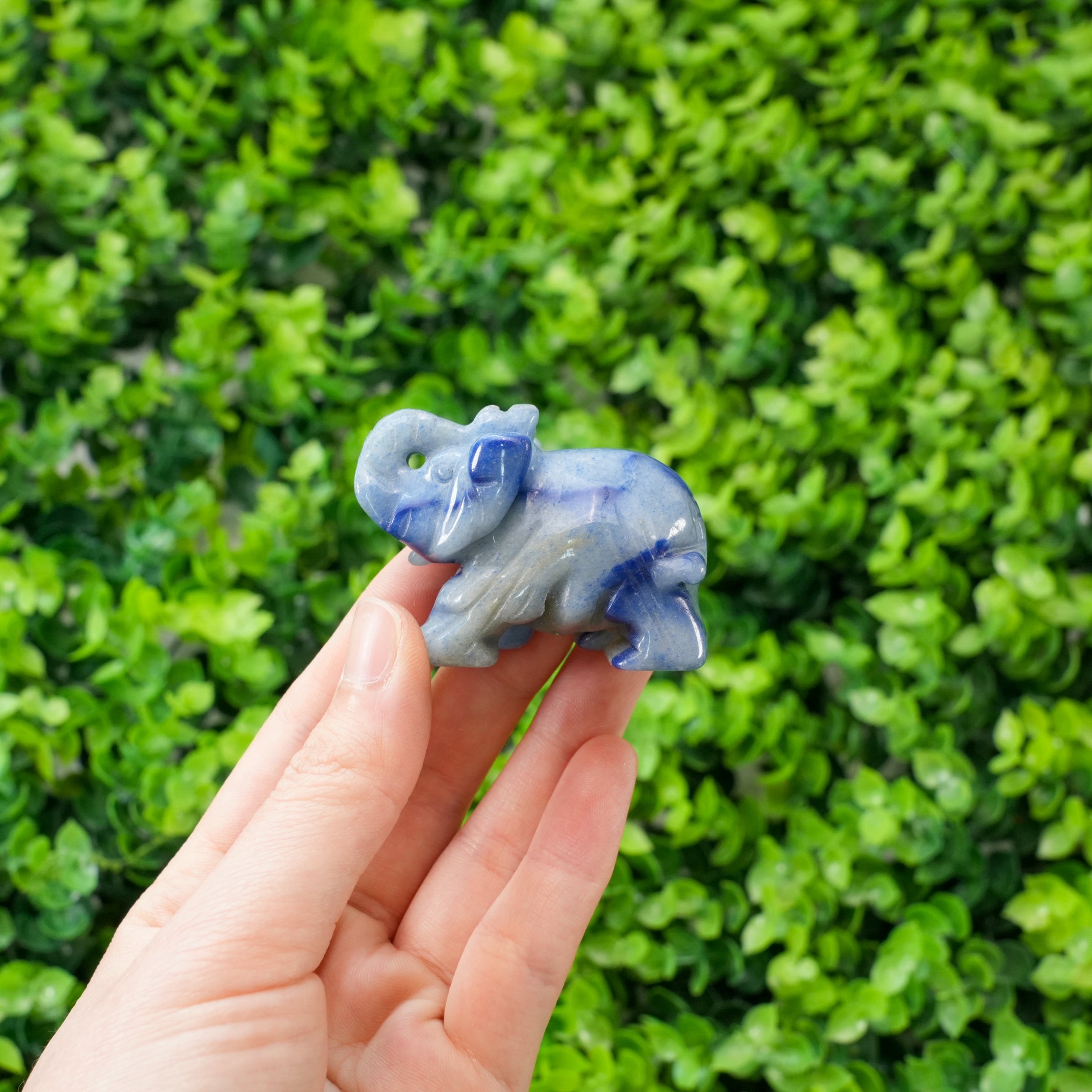 Mixed Crystal Elephant Carving – Lucky Charm for Prosperity & Protection