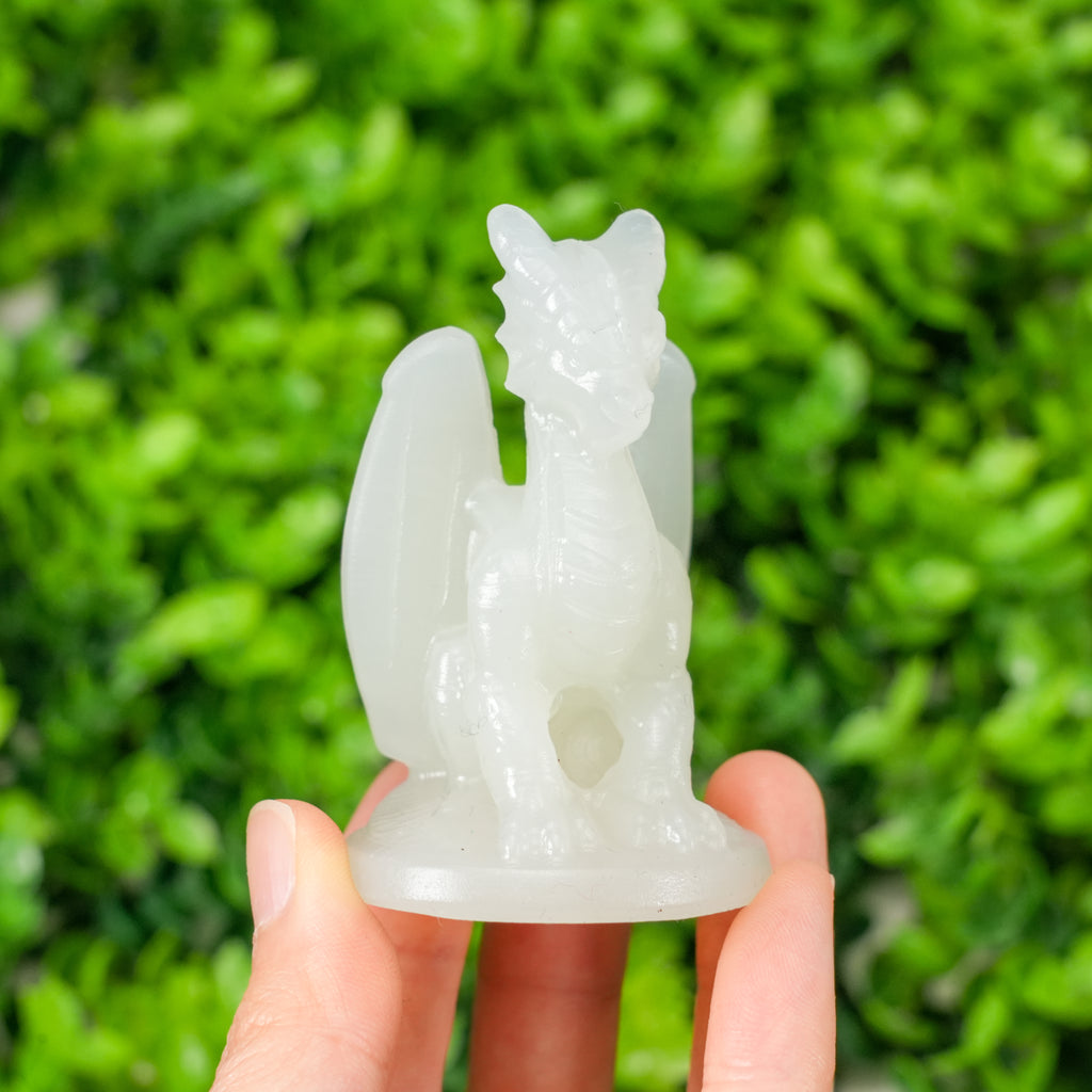 Natural Mixed Crystal Dragon Carving | Hand-Carved Fantasy Dragon Figurine for Altar, Home Decor & Crystal Collection