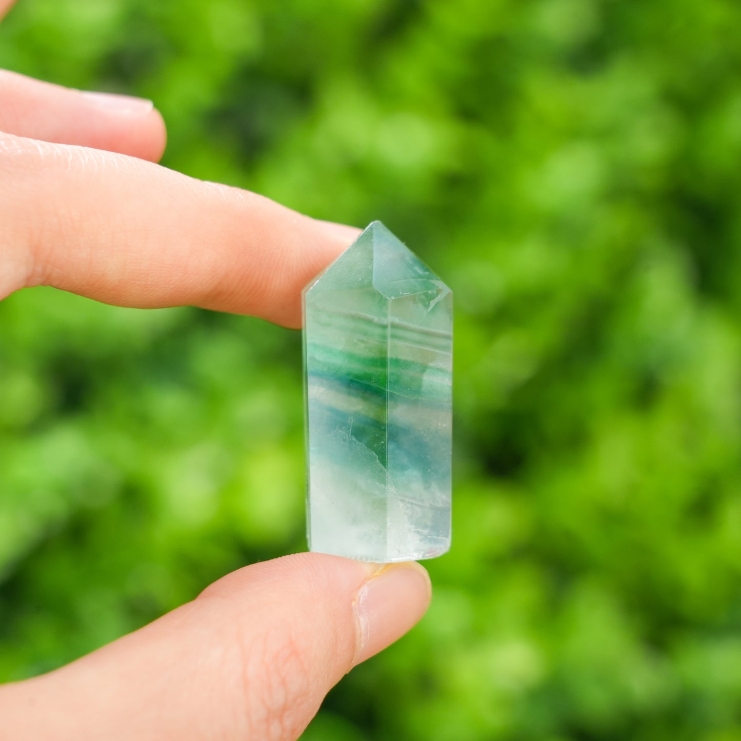 Natural Rainbow Fluorite Crystal Point - Polished Healing Gemstone Tower for Meditation, Reiki Chakra Balancing, Crystal Decor & Gift