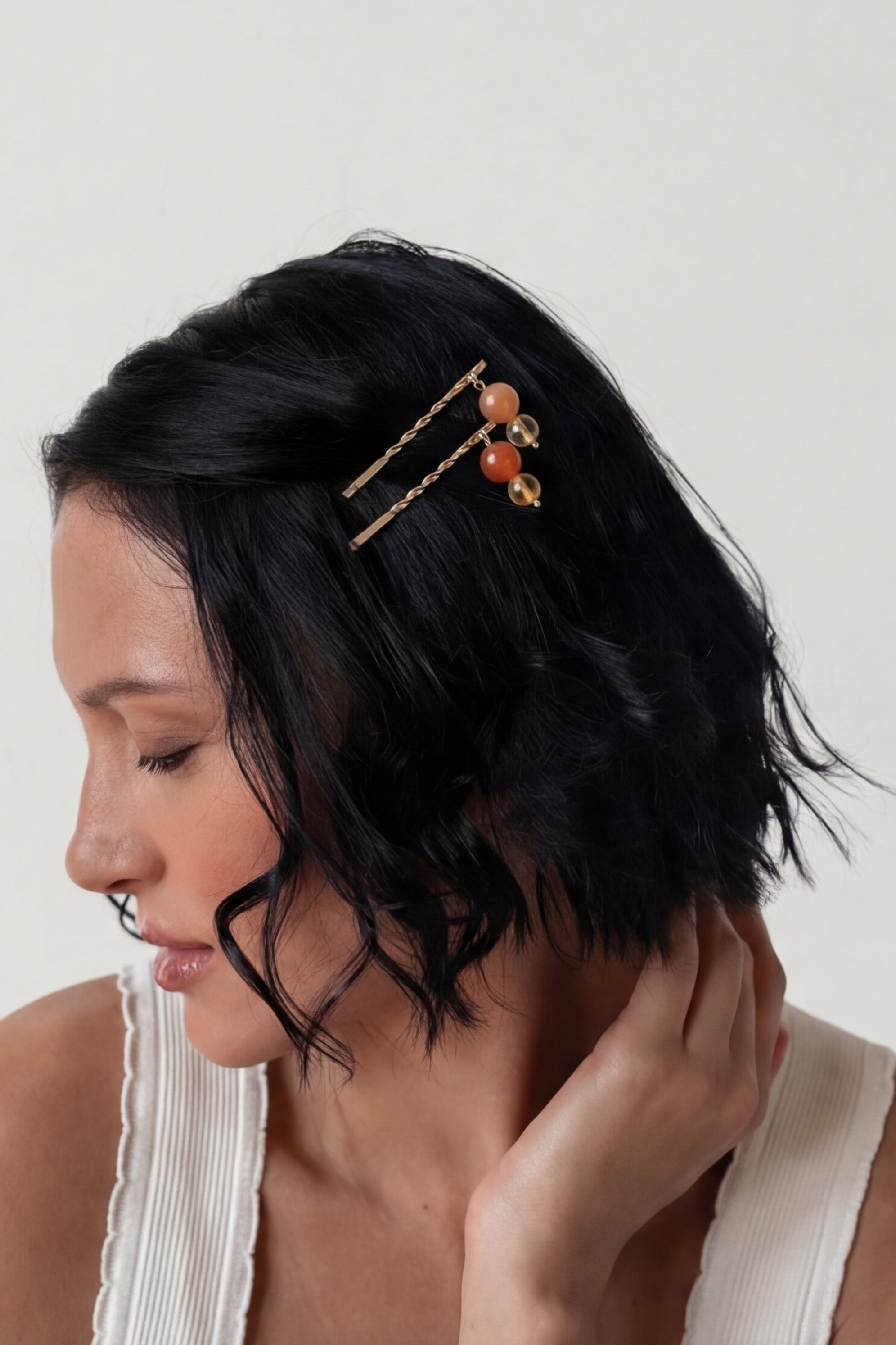 Orange Aventurine Hairpin