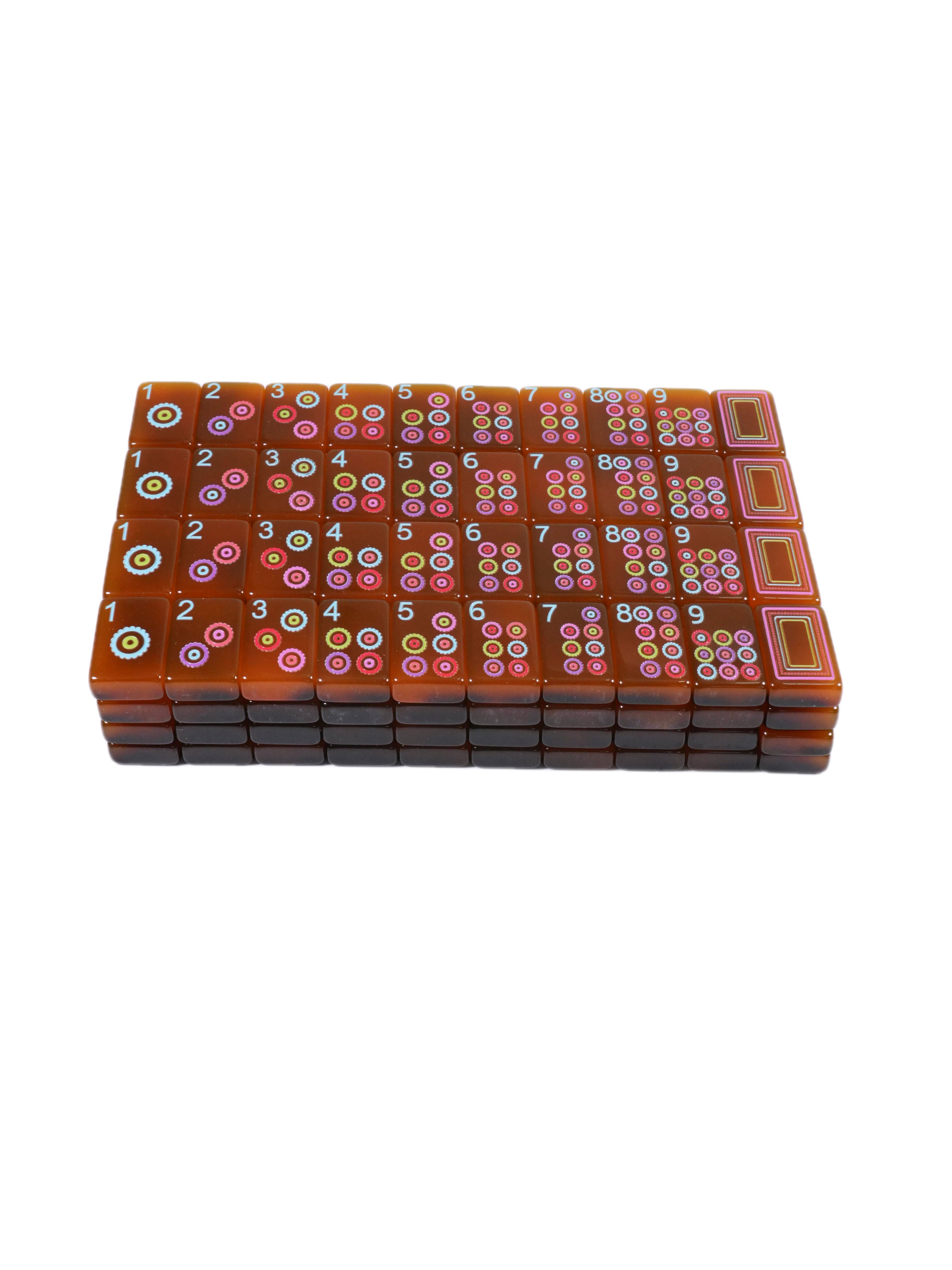 Luxury Amber Resin American Mahjong Set