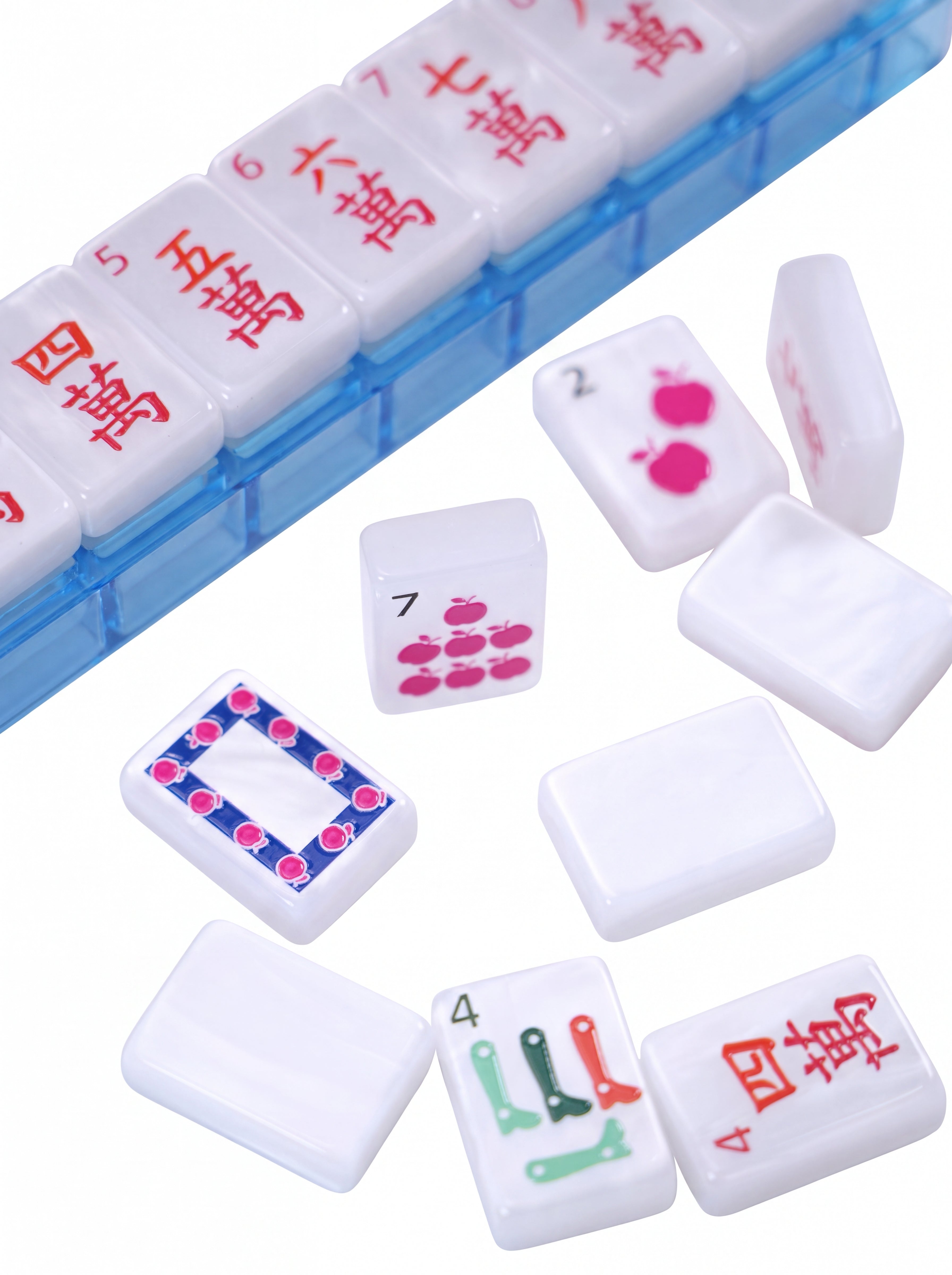 Pearlescent Shell White  Mahjong Set