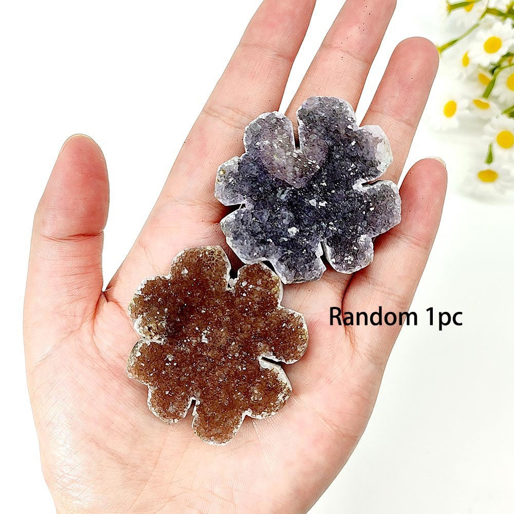 Natural Amethyst Cluster Four-Leaf Clover