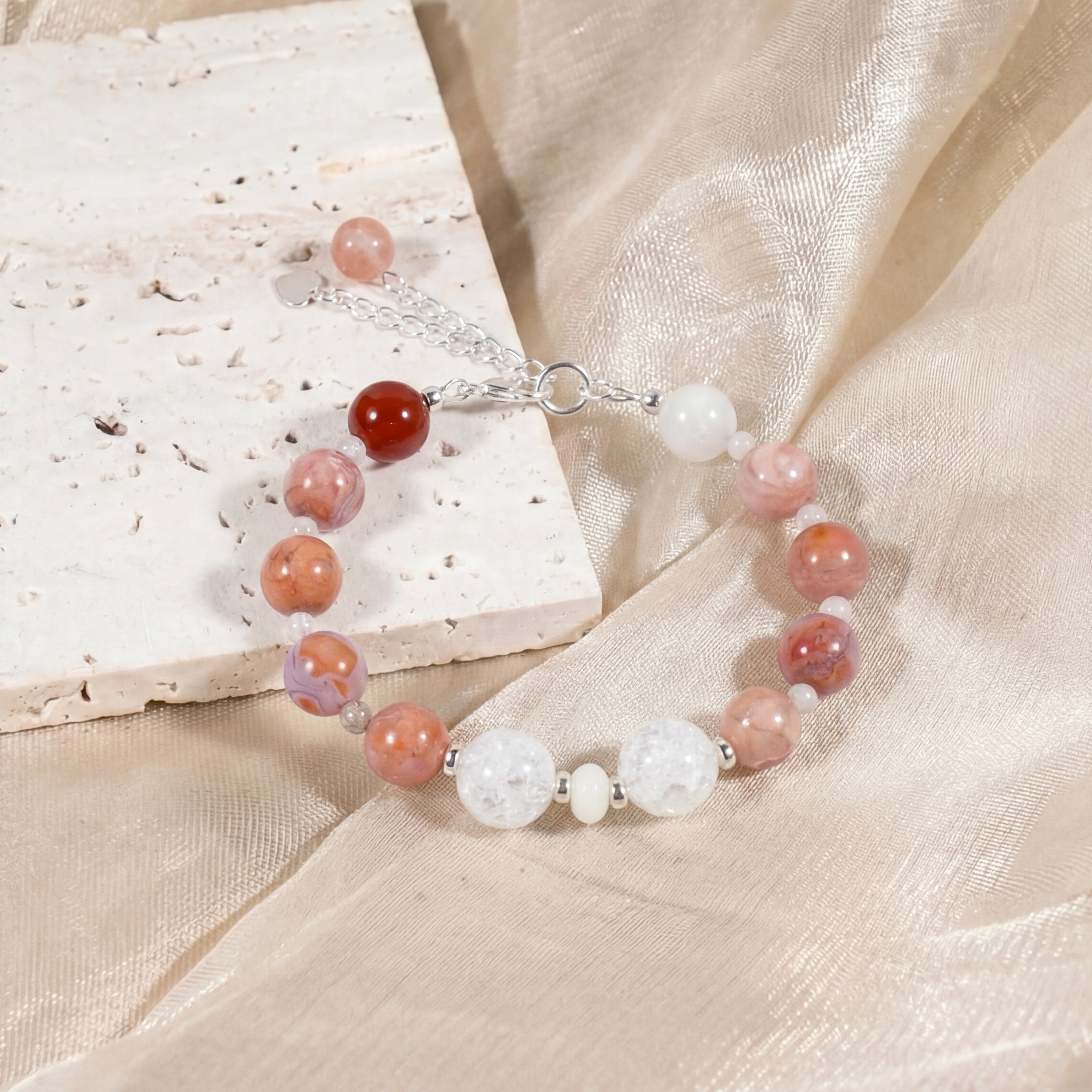Custom Petal Agate Bracelet