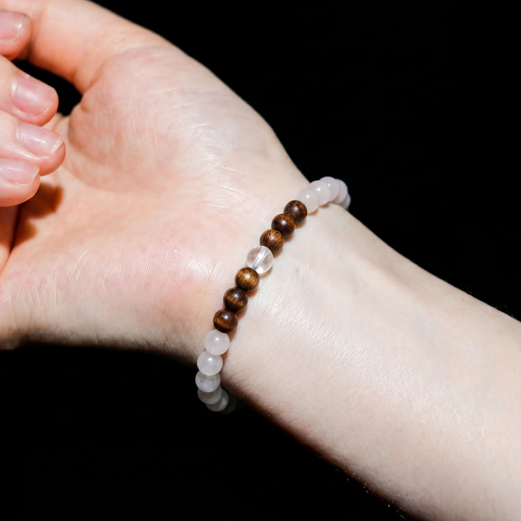 Rose Quartz & Tiger Eye Stone Handmade Bracelet