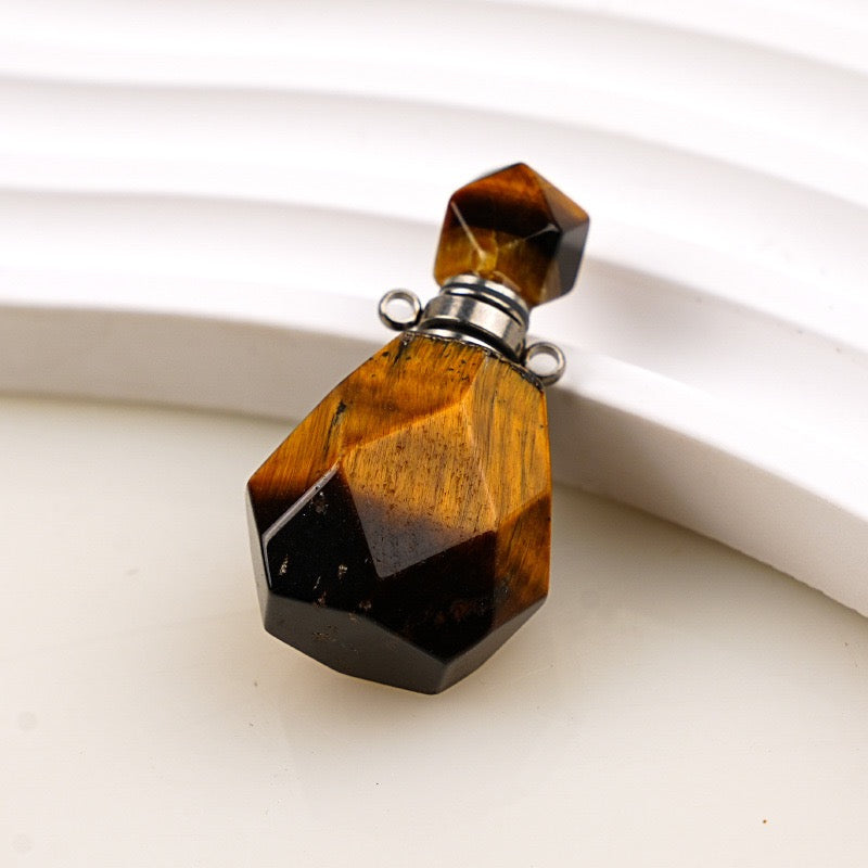 Crystal Standing Gemstone Perfume Bottle