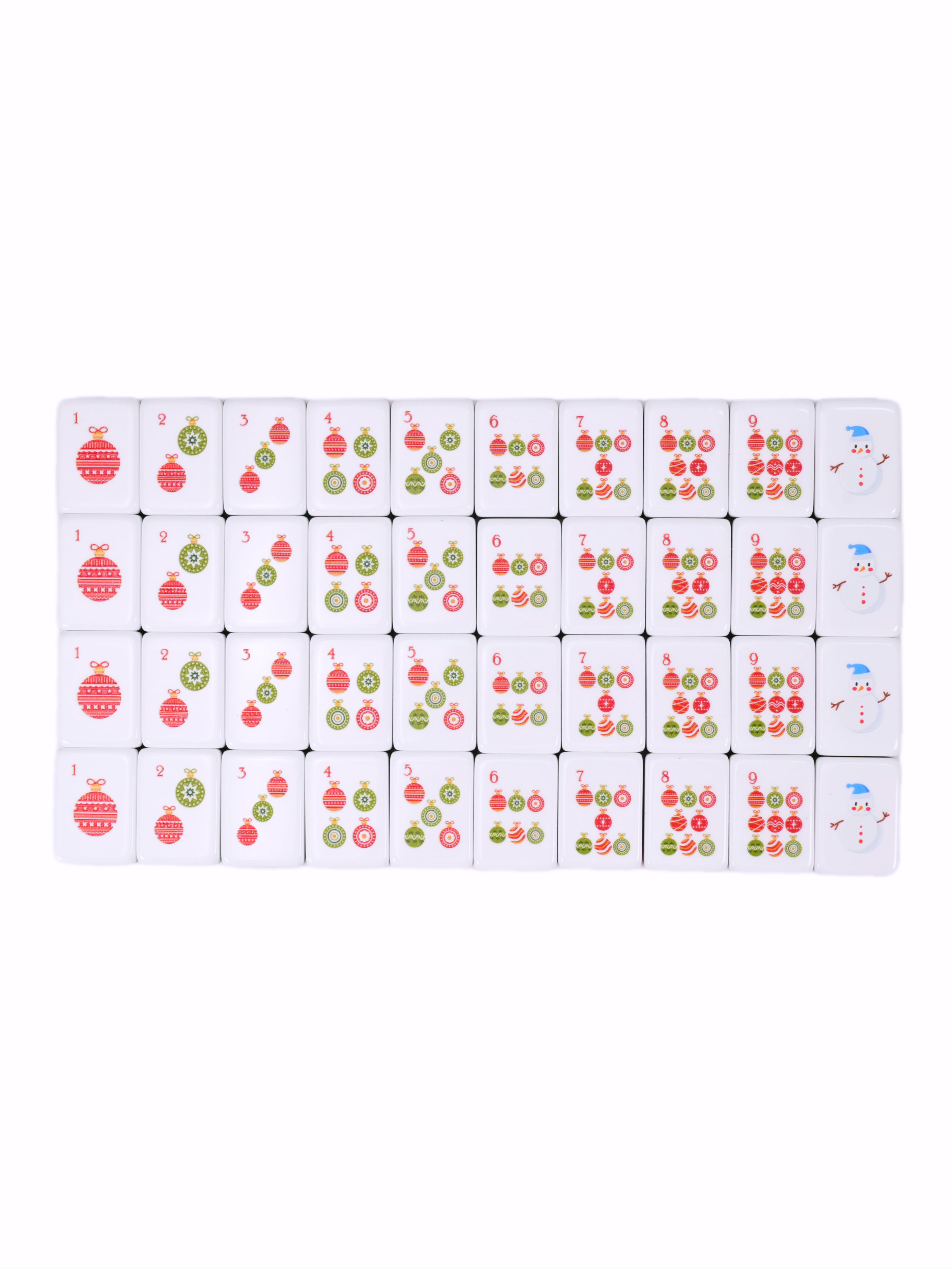 Christmas Mahjong Tile Set