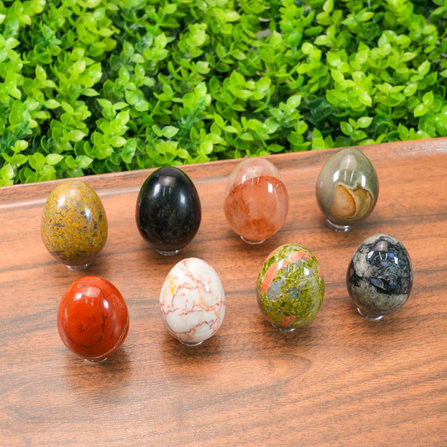 Crystal Easter Eggs Set Natural Polished Gemstone Decorative Eggs for Easter Basket, Spring Home Decor & Unique Gift