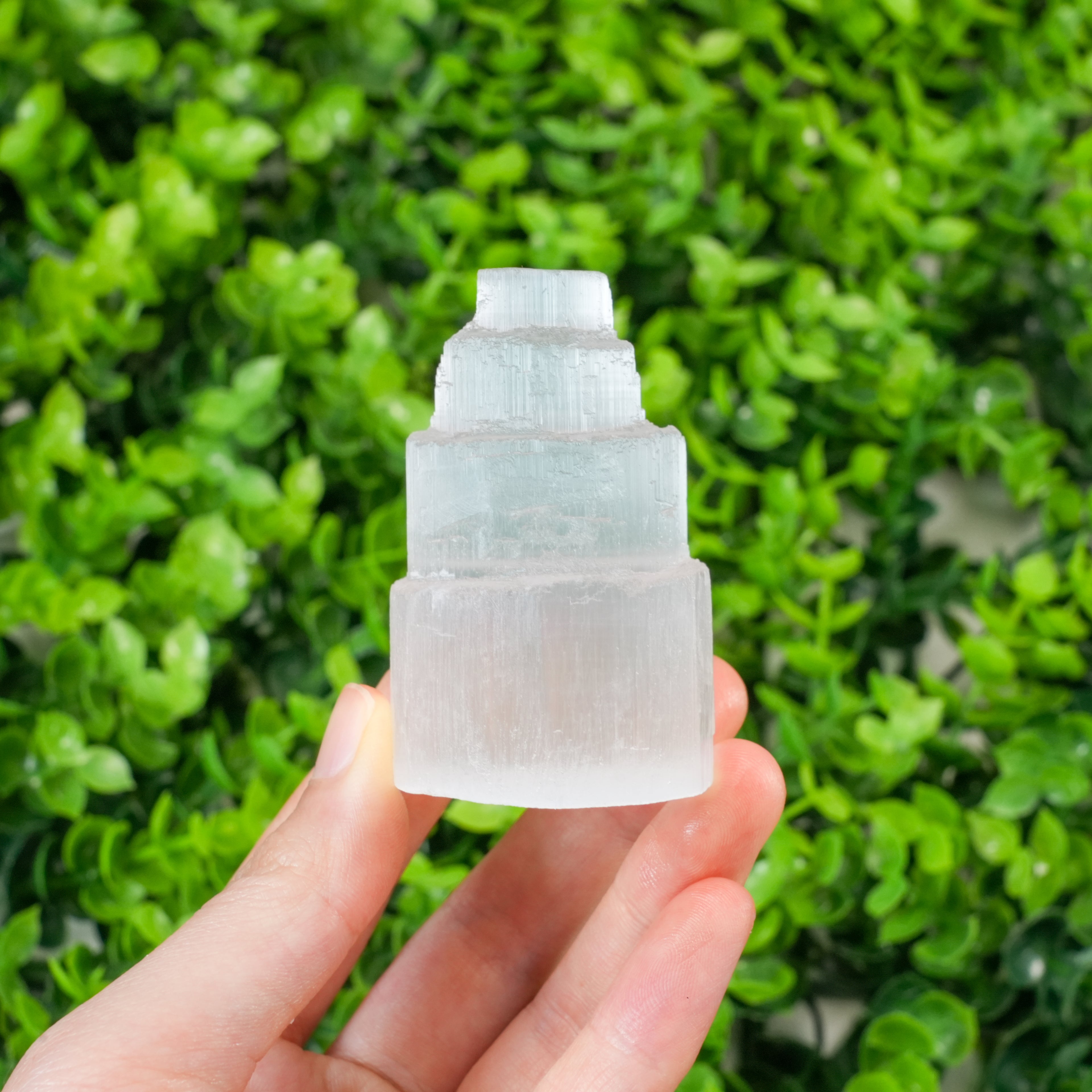 Selenite Tower Crystal, Raw White Selenite Skyscraper for Energy Cleansing & Home Decor
