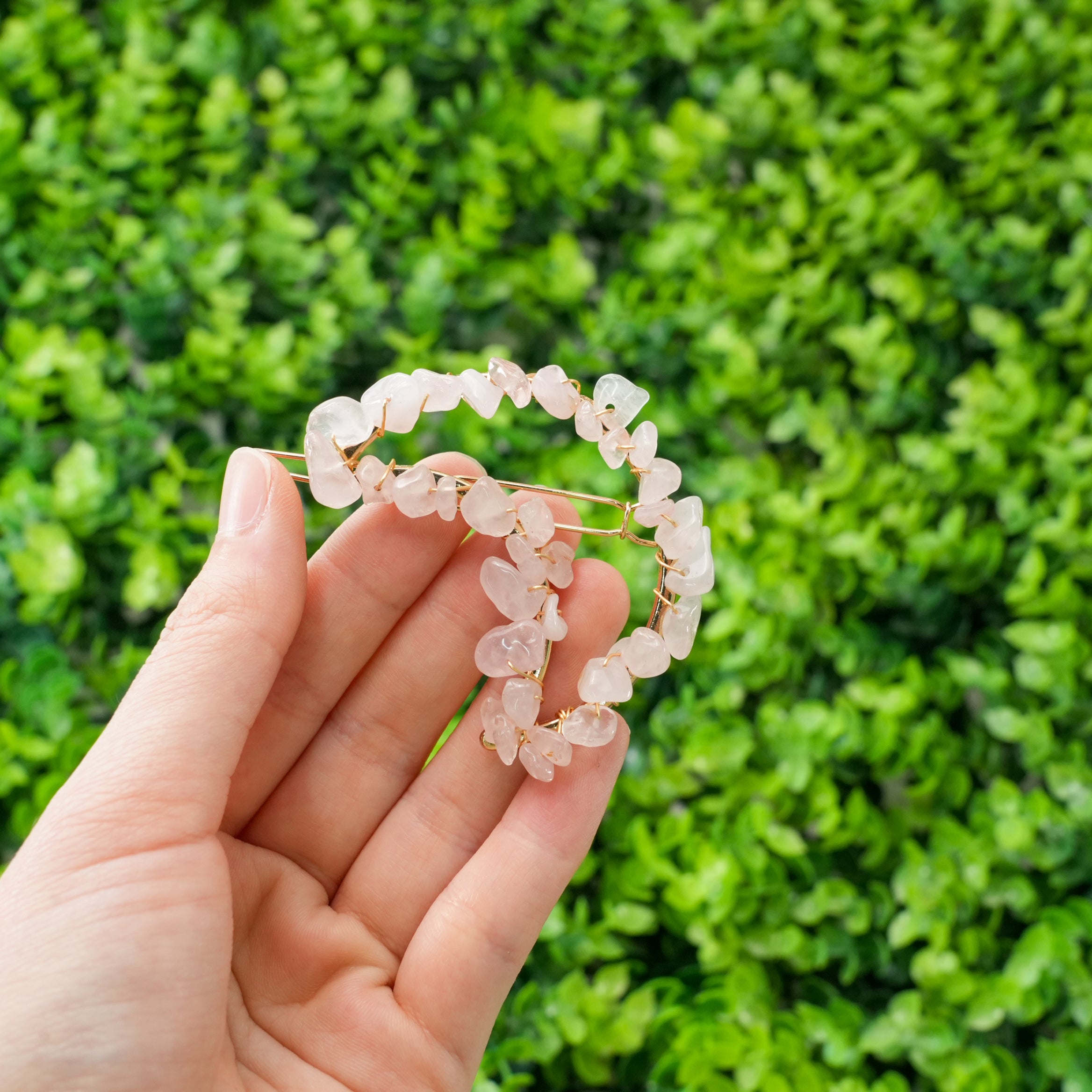 Natural Crystal Hair Clips -Healing Gemstone Hairpins, Handmade Stone Hair Barrettes for Women, Spiritual Boho Hair Accessories