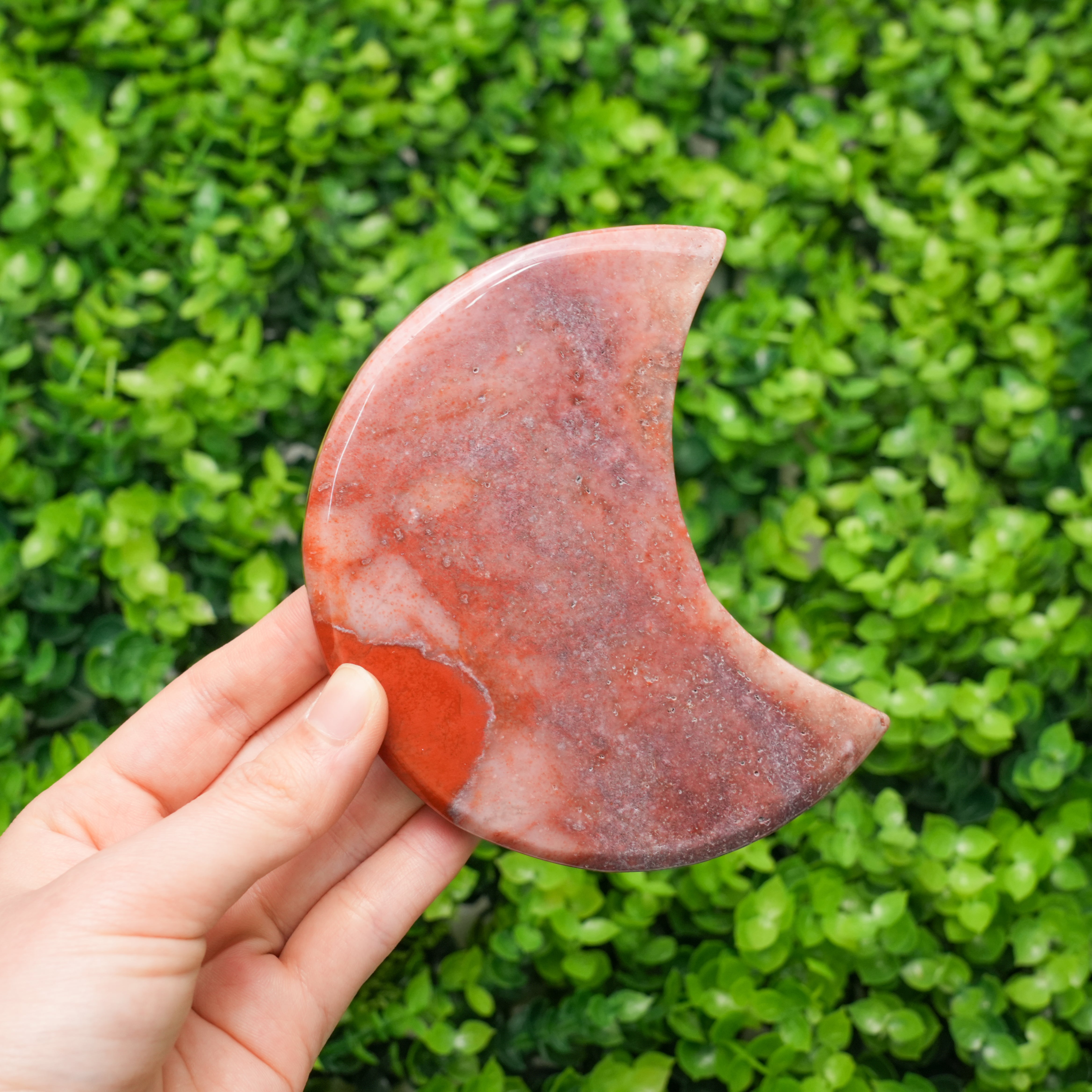 Carnelian Moon Crystal | Healing Stone for Passion & Vitality, Elegant Home Decor