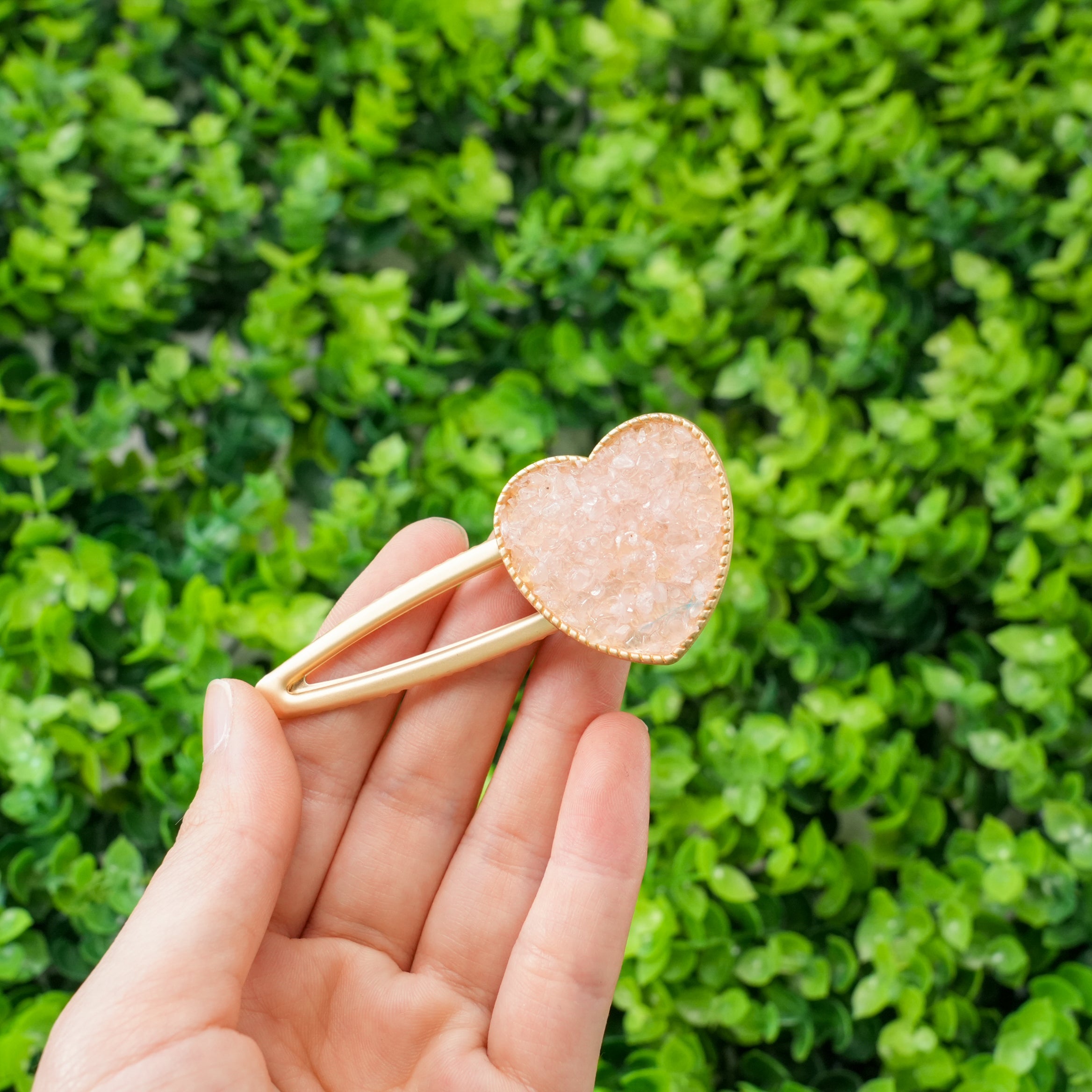 Natural Crystal Hair Clips -Healing Gemstone Hairpins, Handmade Stone Hair Barrettes for Women, Spiritual Boho Hair Accessories
