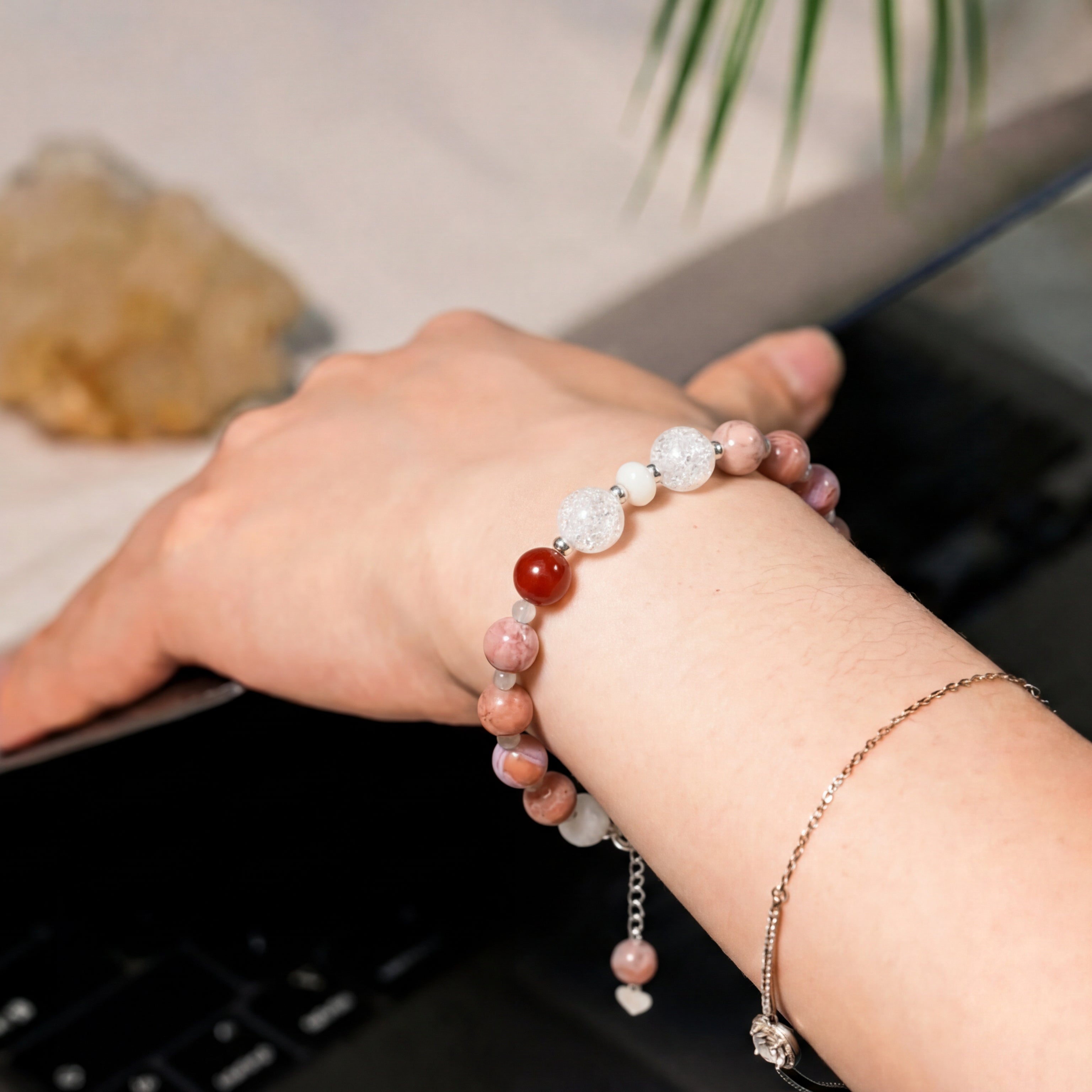 Custom Petal Agate Bracelet