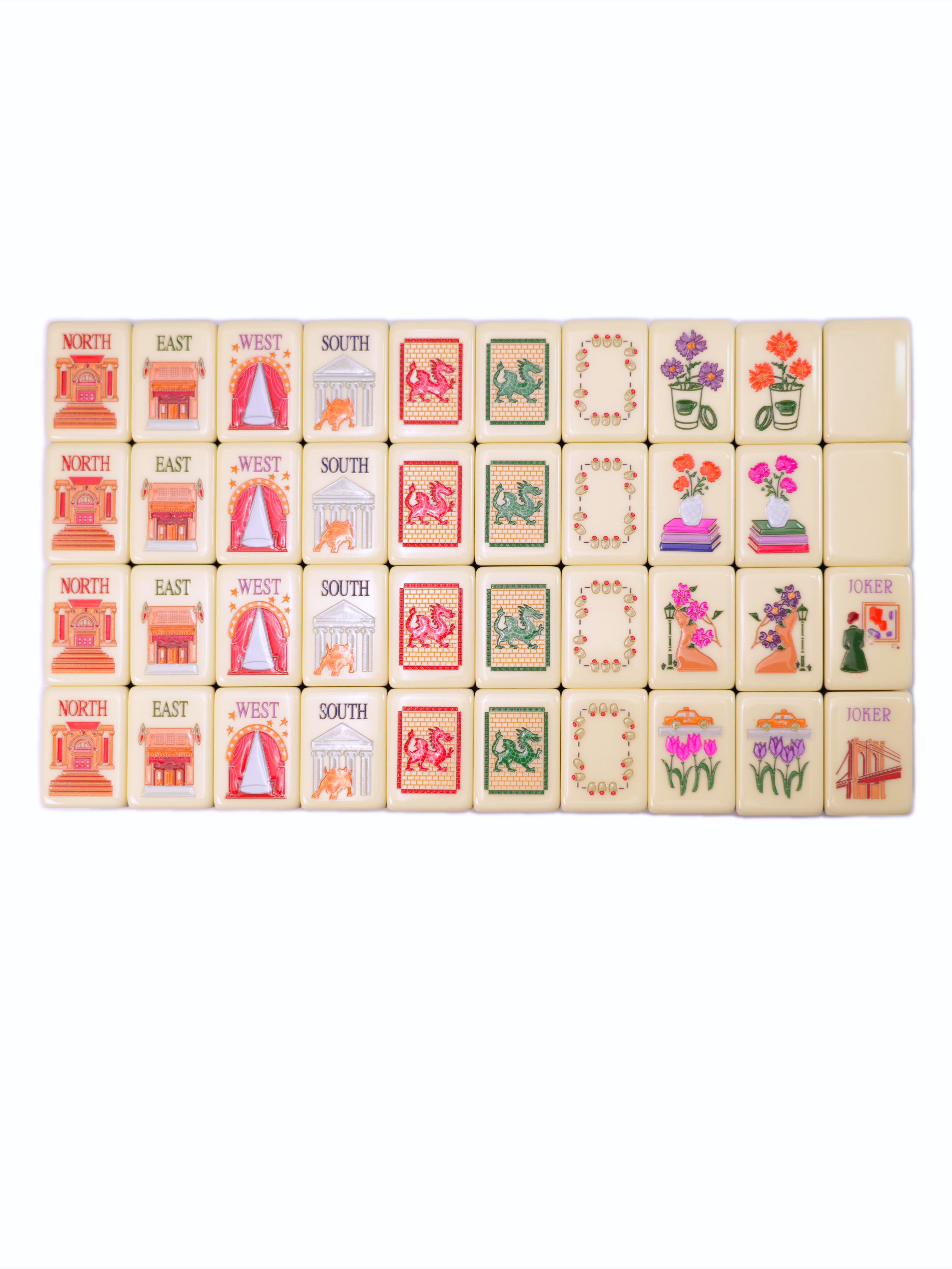 Paris Tower Mahjong Tile Set
