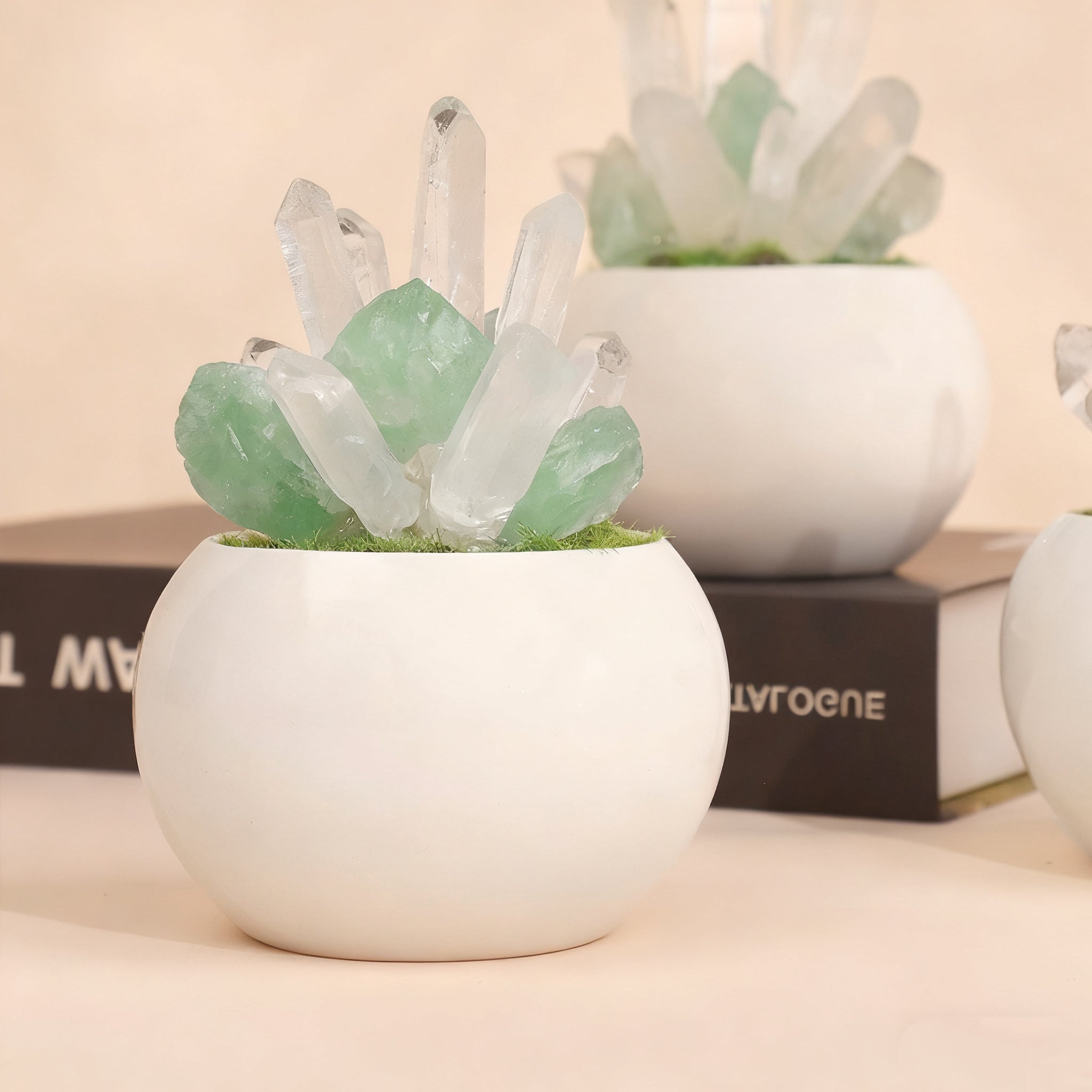 Crystal Raw Stone Ore Potted Column Ornament