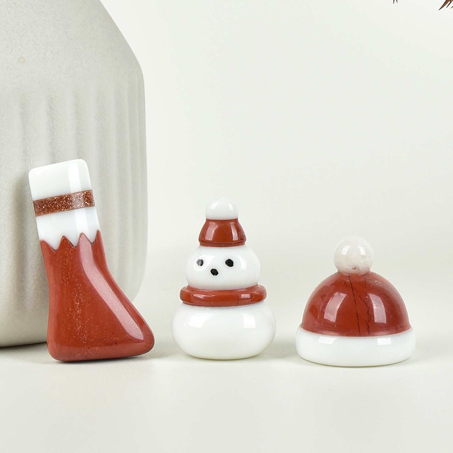 Natural Crystal Santa Claus Christmas Ornament