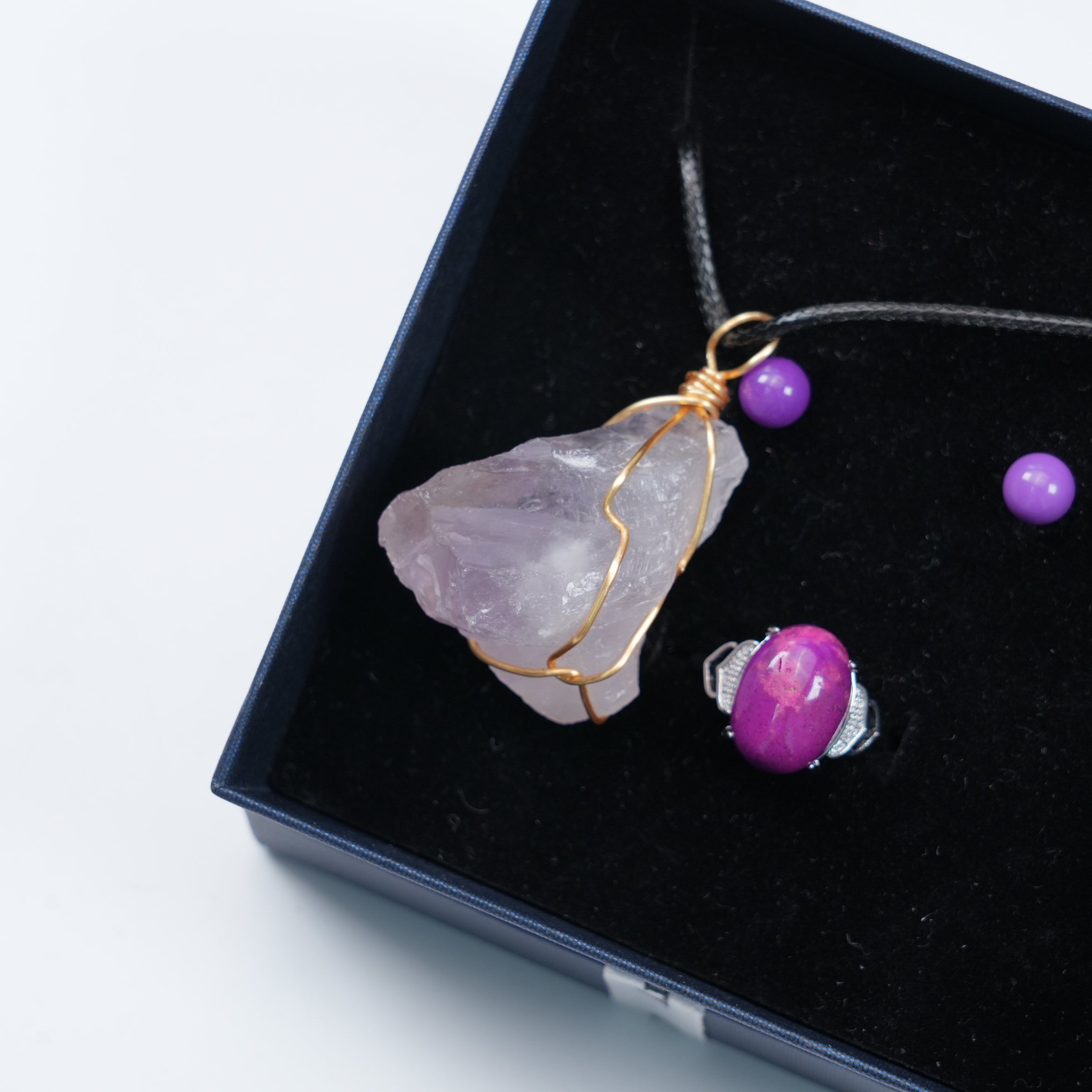 Crystal Jewelry Set - Necklace, Earrings & Ring 3-in-1