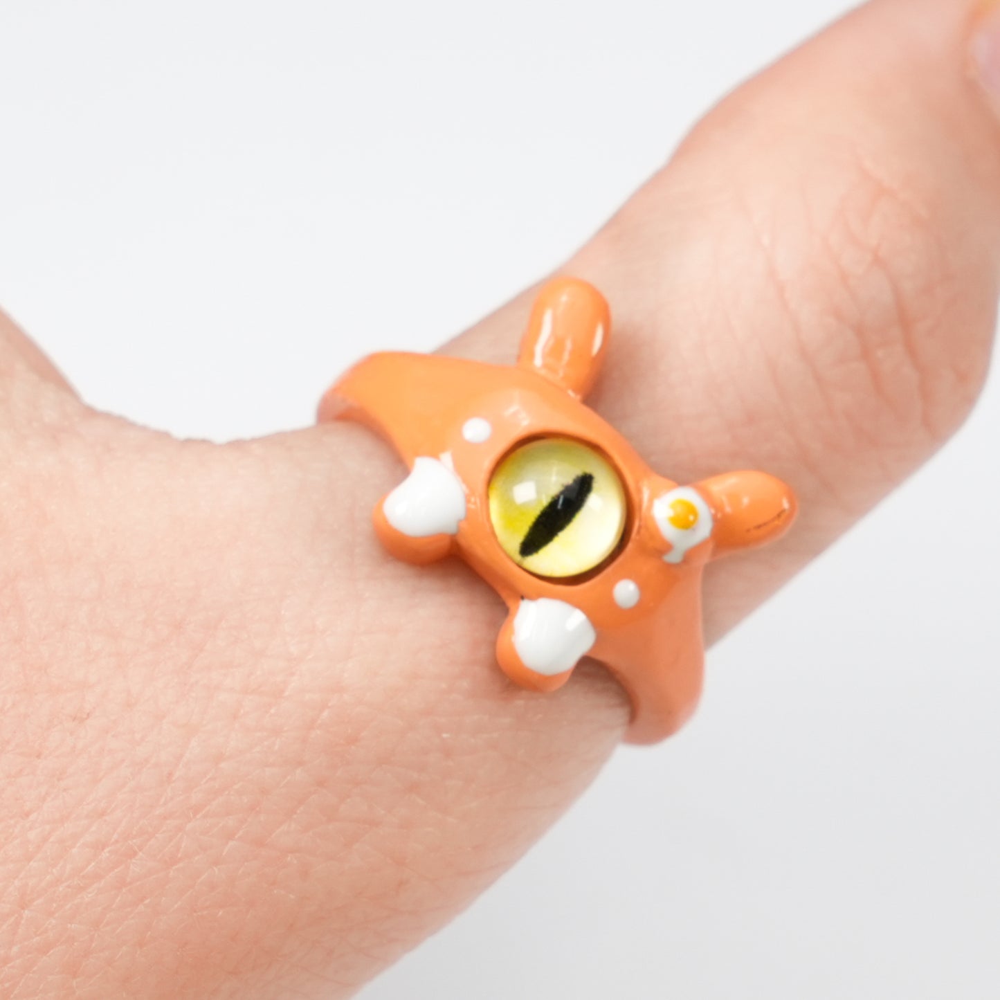 5-Piece Y2K Monster Eye Ring Set - Quirky Kawaii Chunky Jewelry for Women & Teens