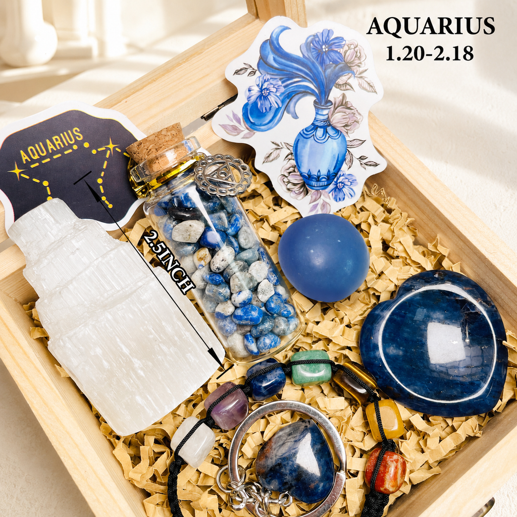 Zodiac Natural Crystal Gift Box