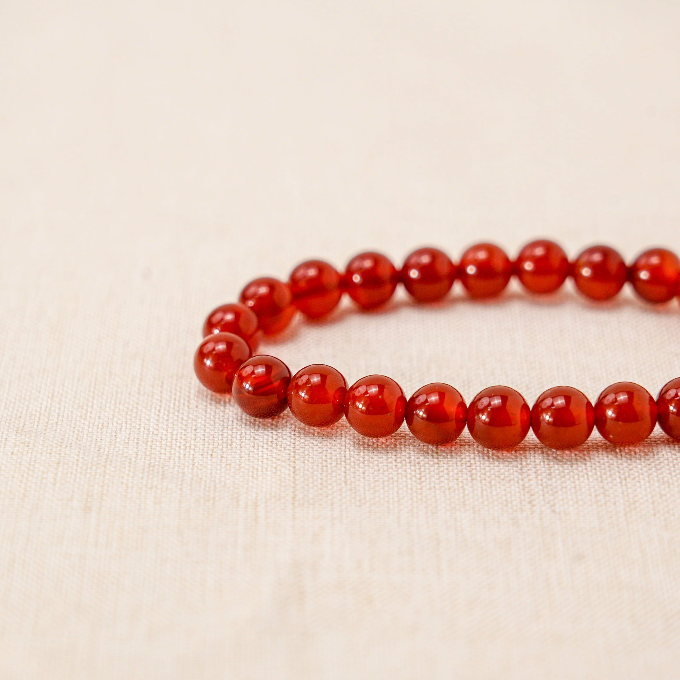 Natural Carnelian Bracelet providing balance and emotional healing