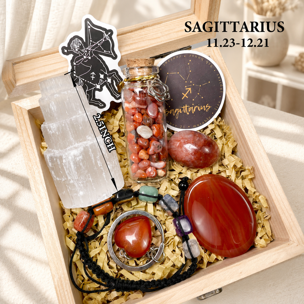 Zodiac Natural Crystal Gift Box