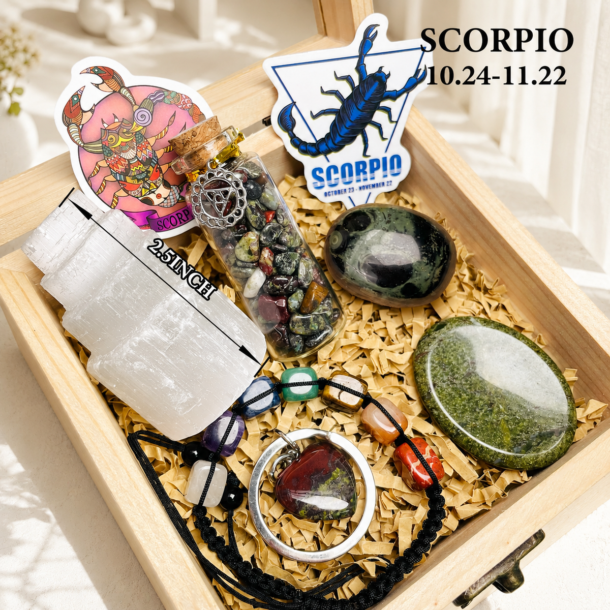 Zodiac Natural Crystal Gift Box