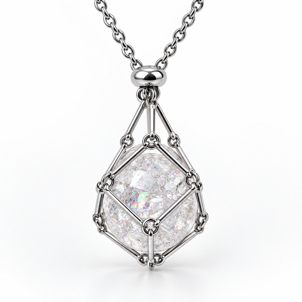 Adjustable Crystal Cage Necklace