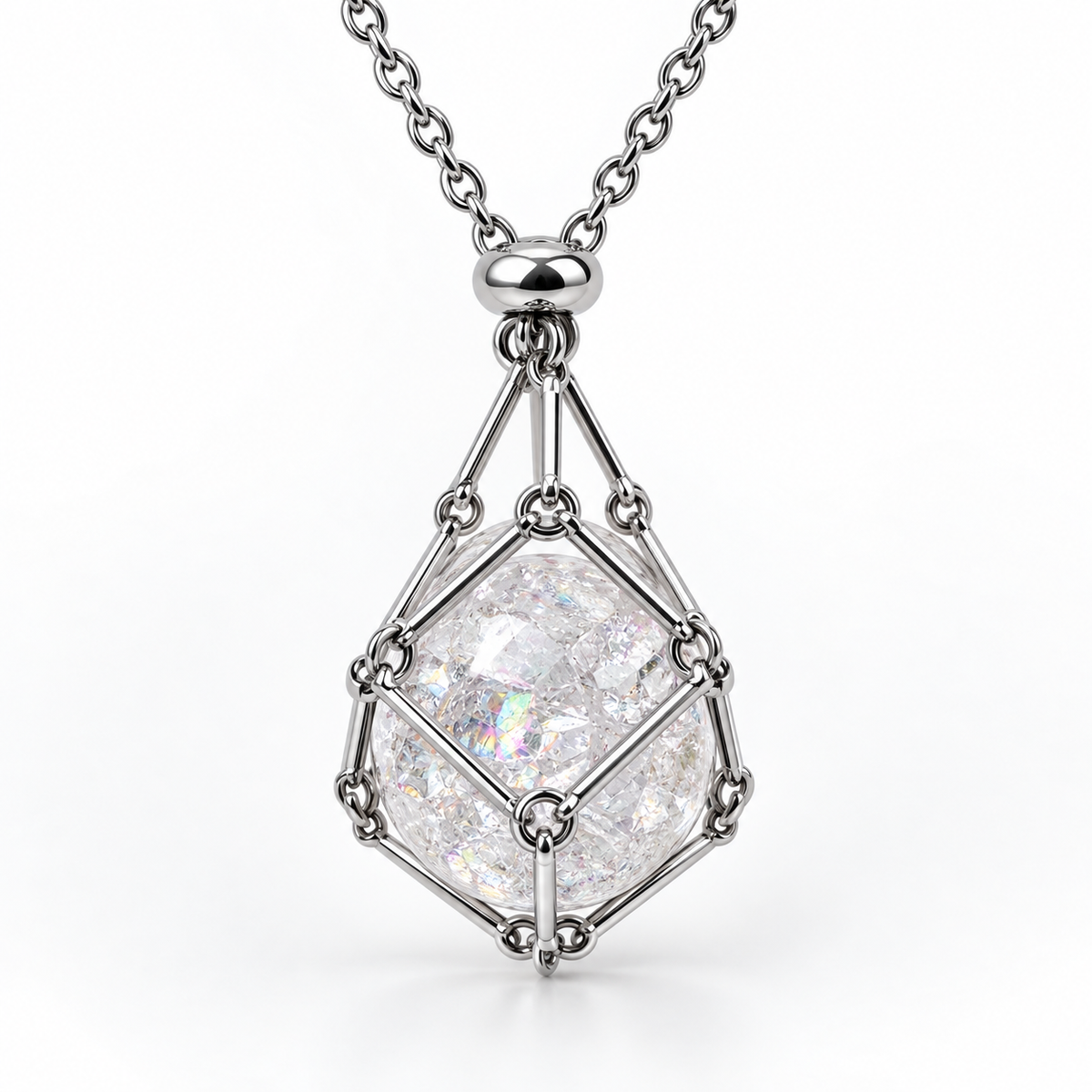 Adjustable Crystal Cage Necklace