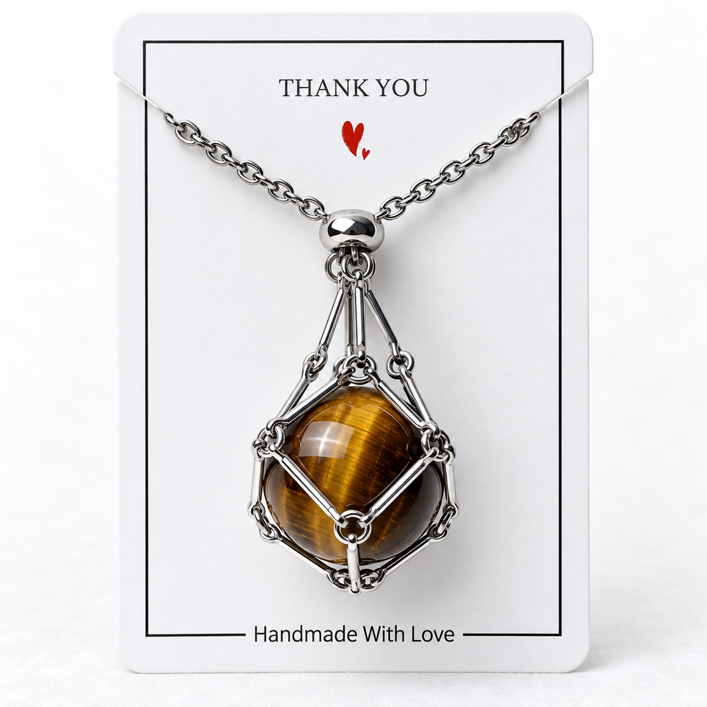 Adjustable Crystal Cage Necklace