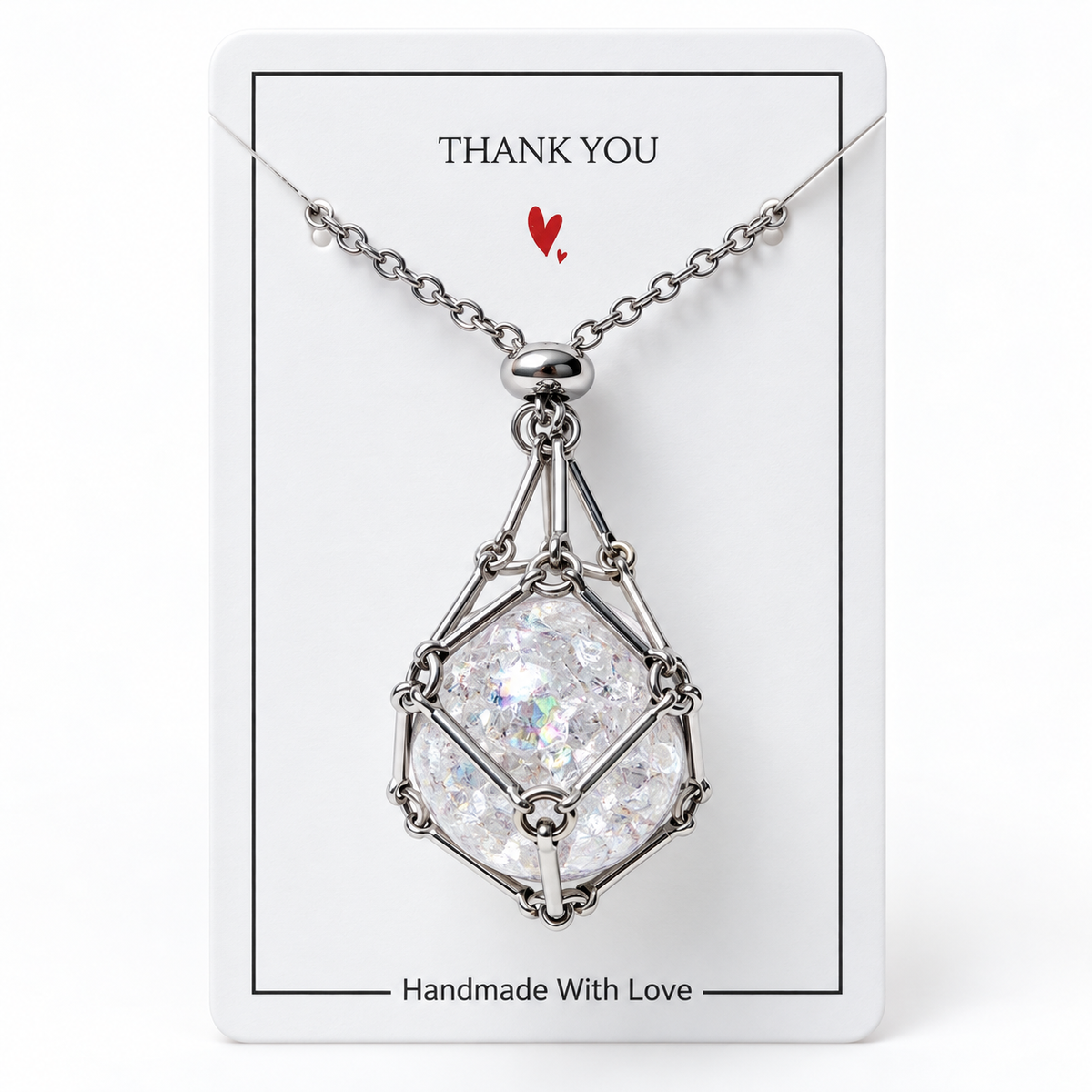 Adjustable Crystal Cage Necklace
