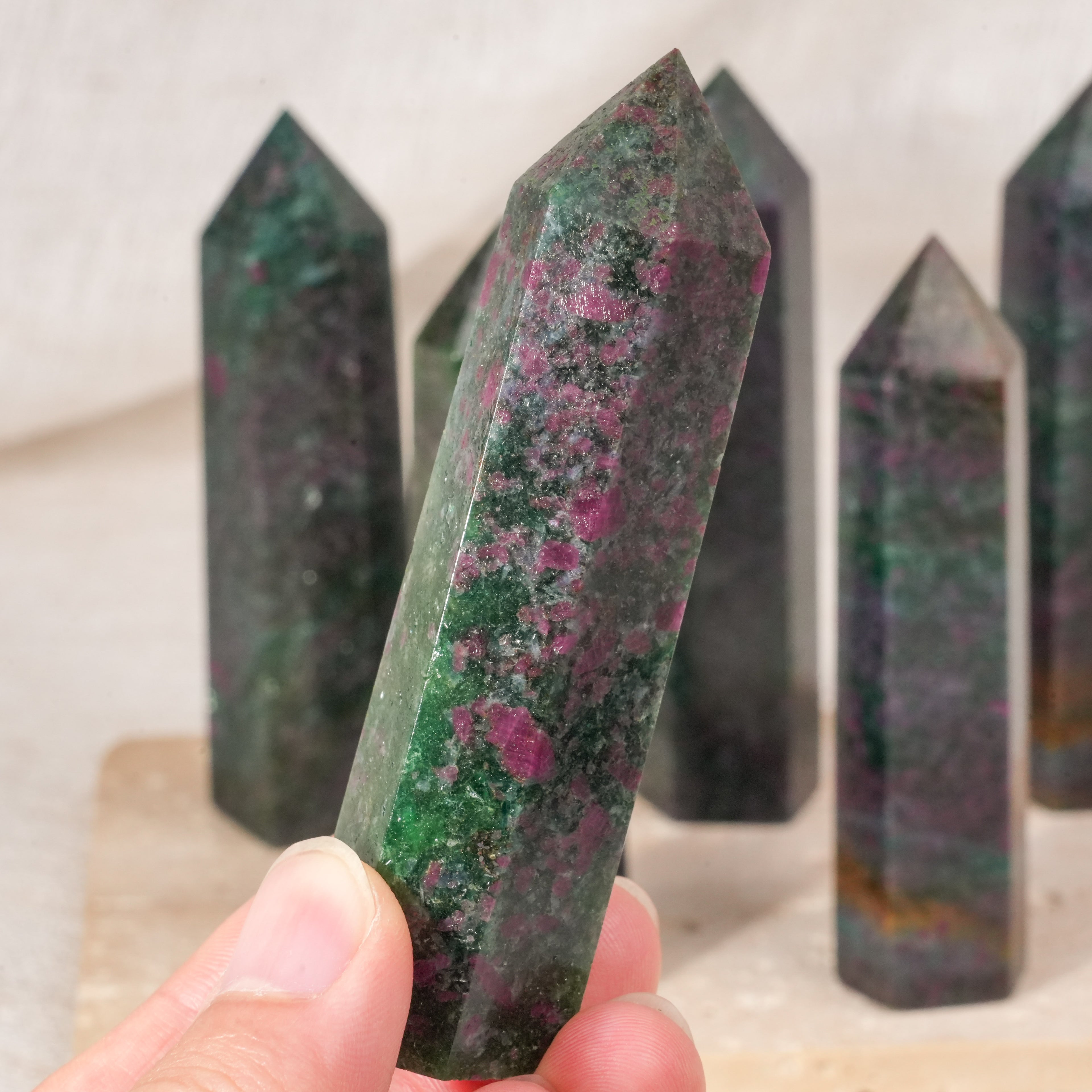 Ruby Fuchsite Point