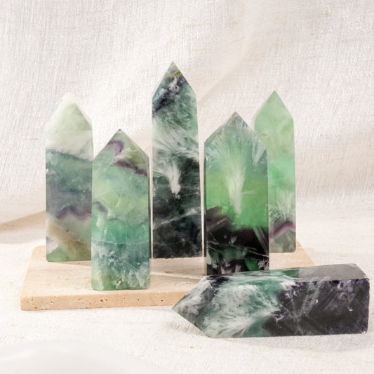 Snowflake Fluorite Tower