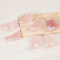 Rose Quartz Moon Palm Stone