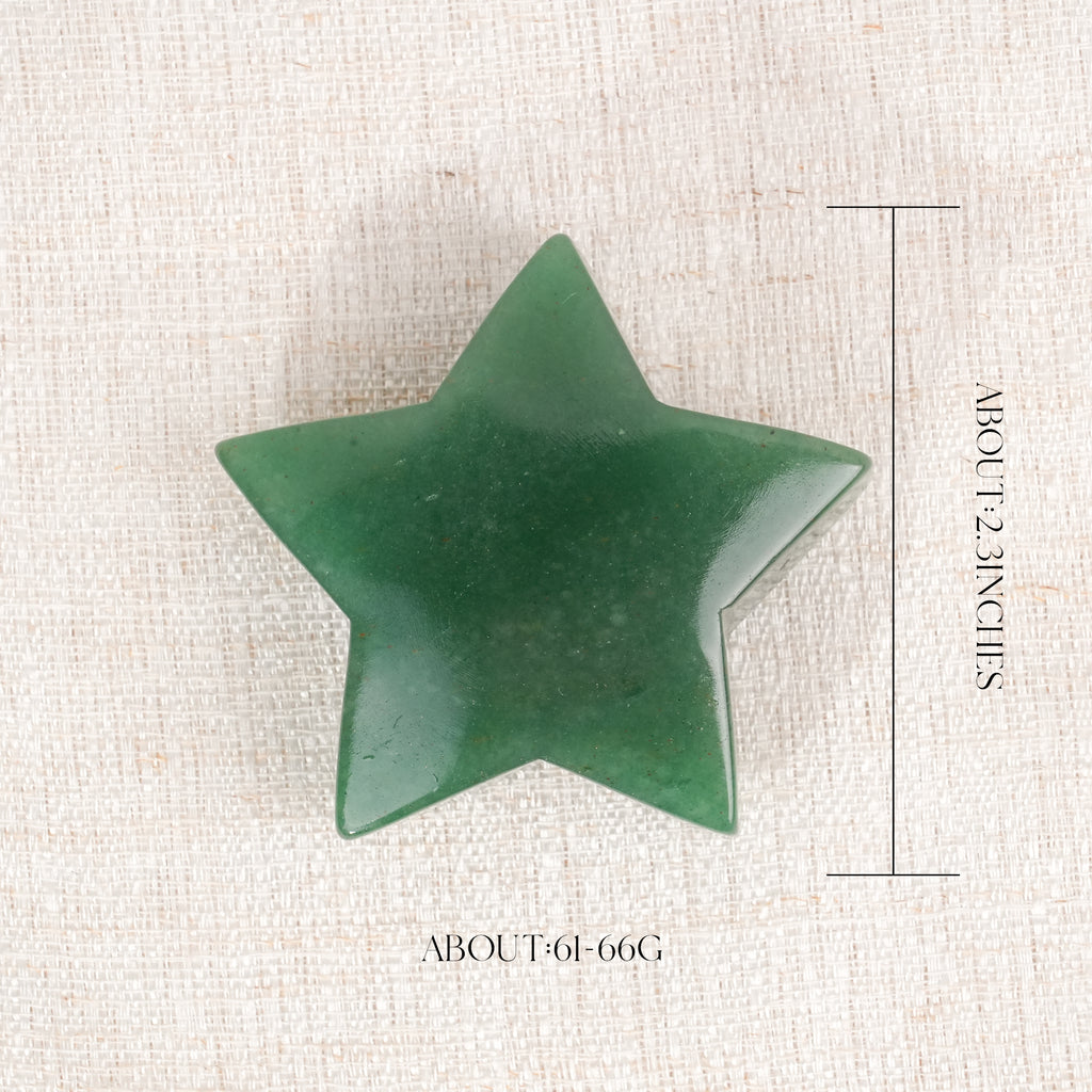 Green Aventurine Pentagram Palm Stone