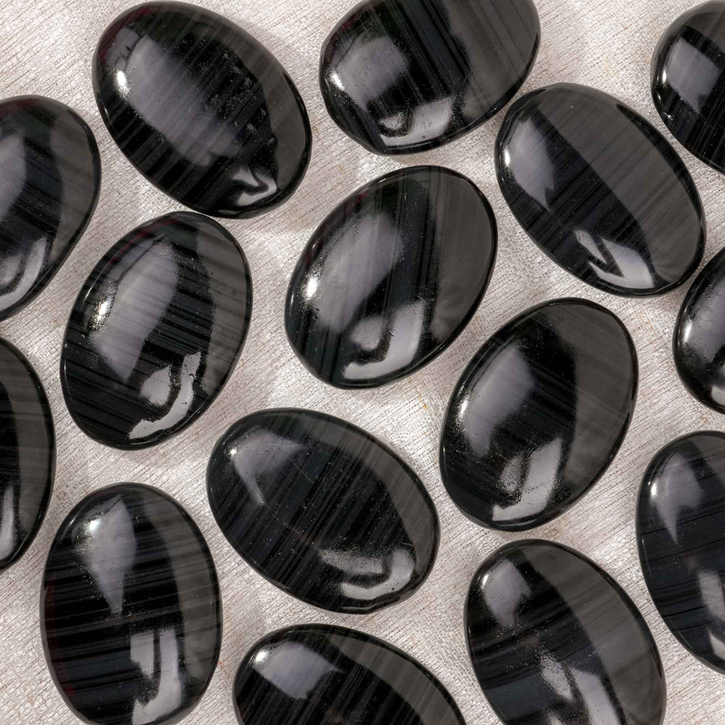 Midnight Lace Obsidian Palm Stone