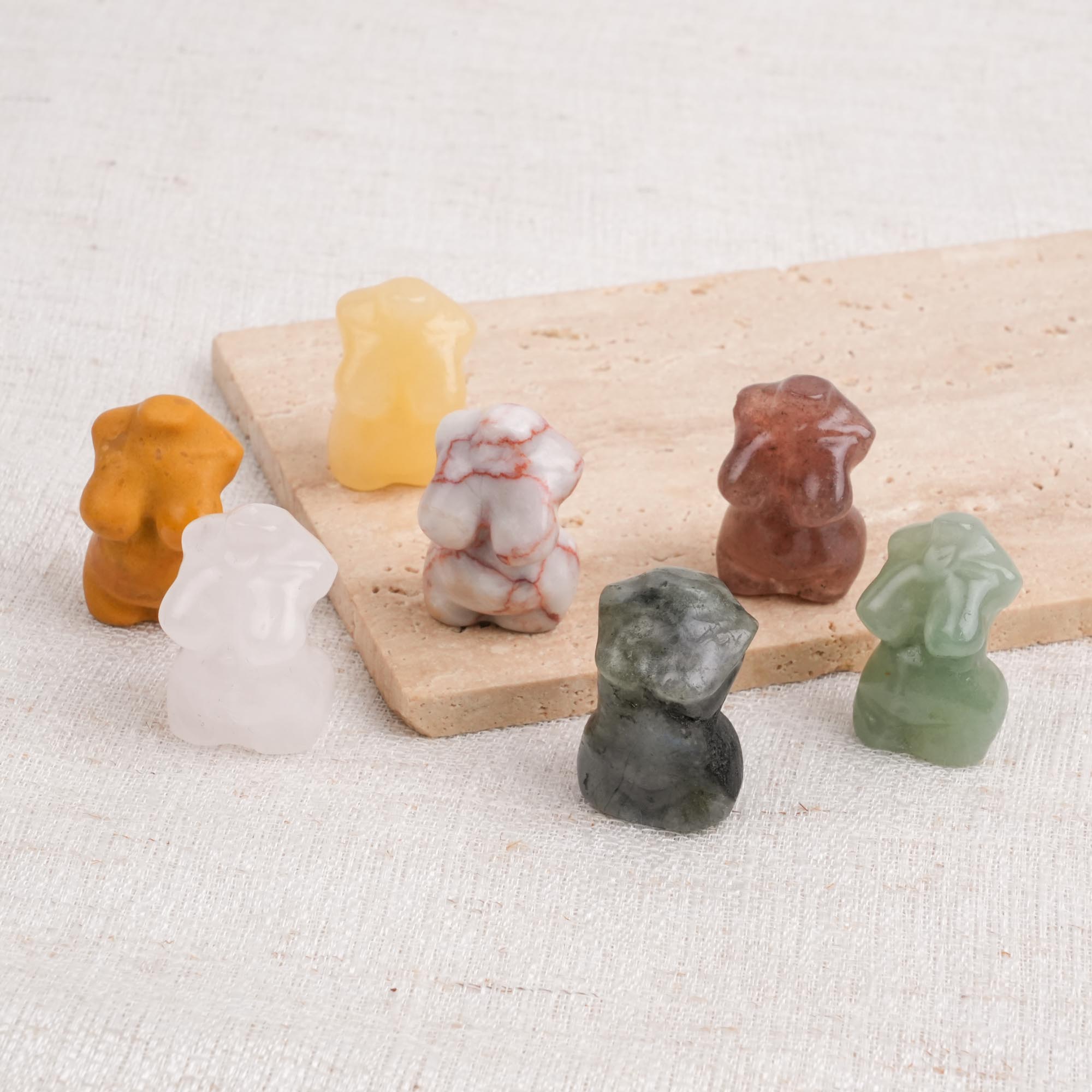 Multi-Material Mini Crystal Female Body Carving
