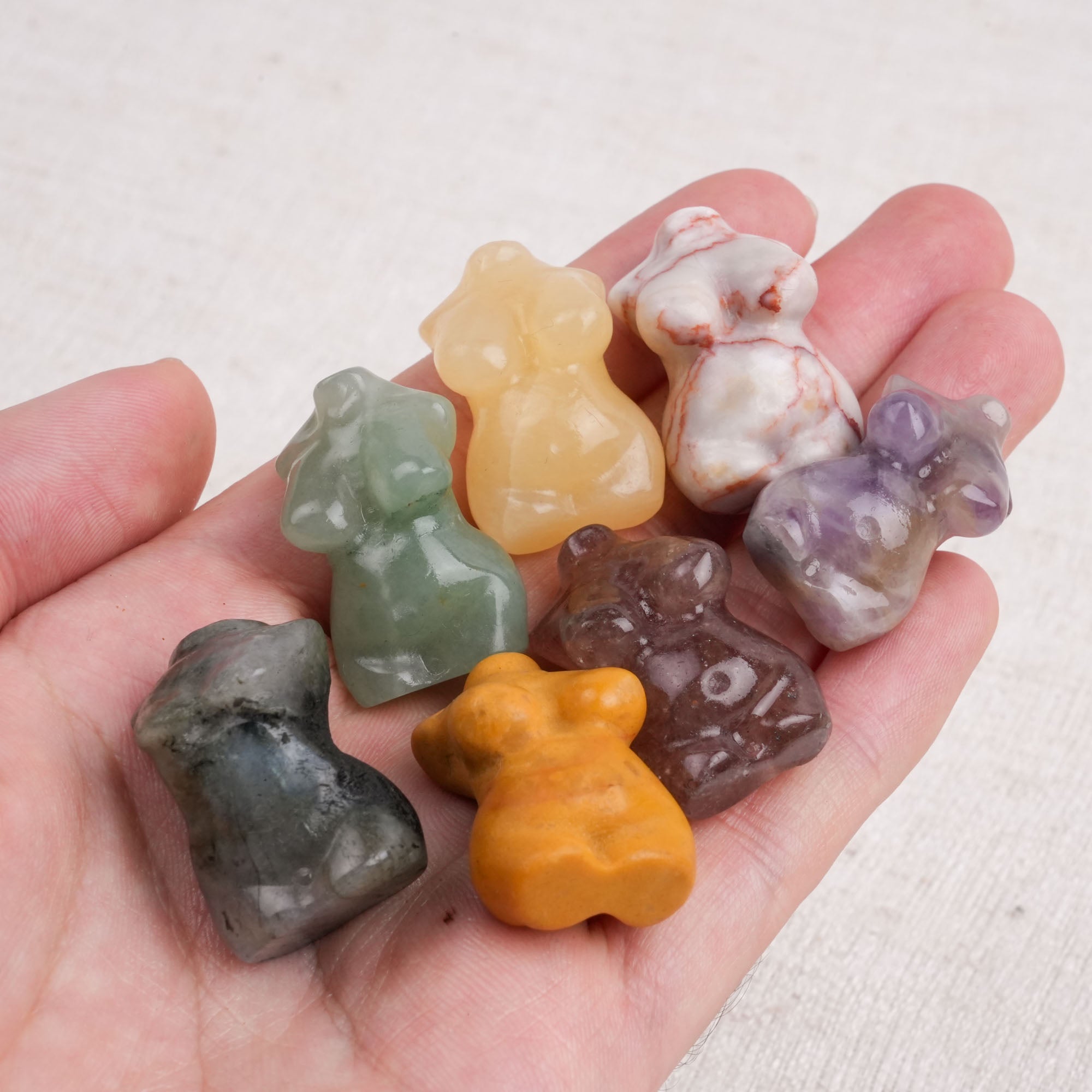 Multi-Material Mini Crystal Female Body Carving