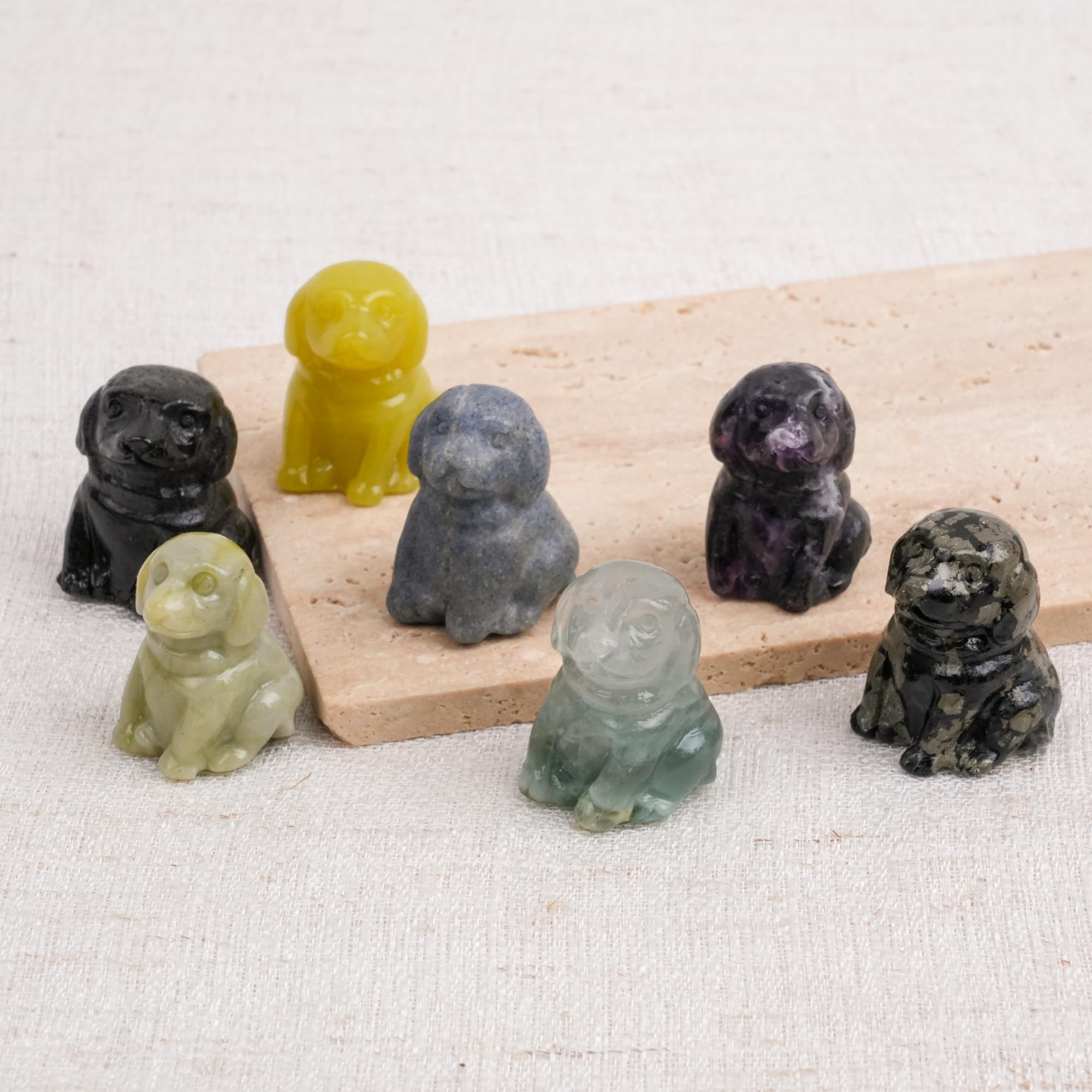 Multi-Material Mini Crystal Puppy Carving