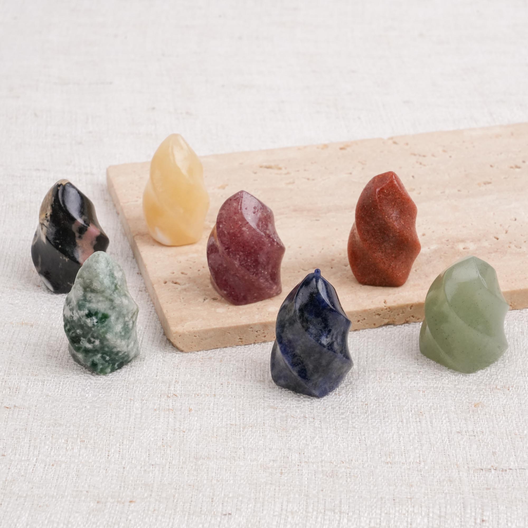 Multi-Material Mini Crystal Flame Carving