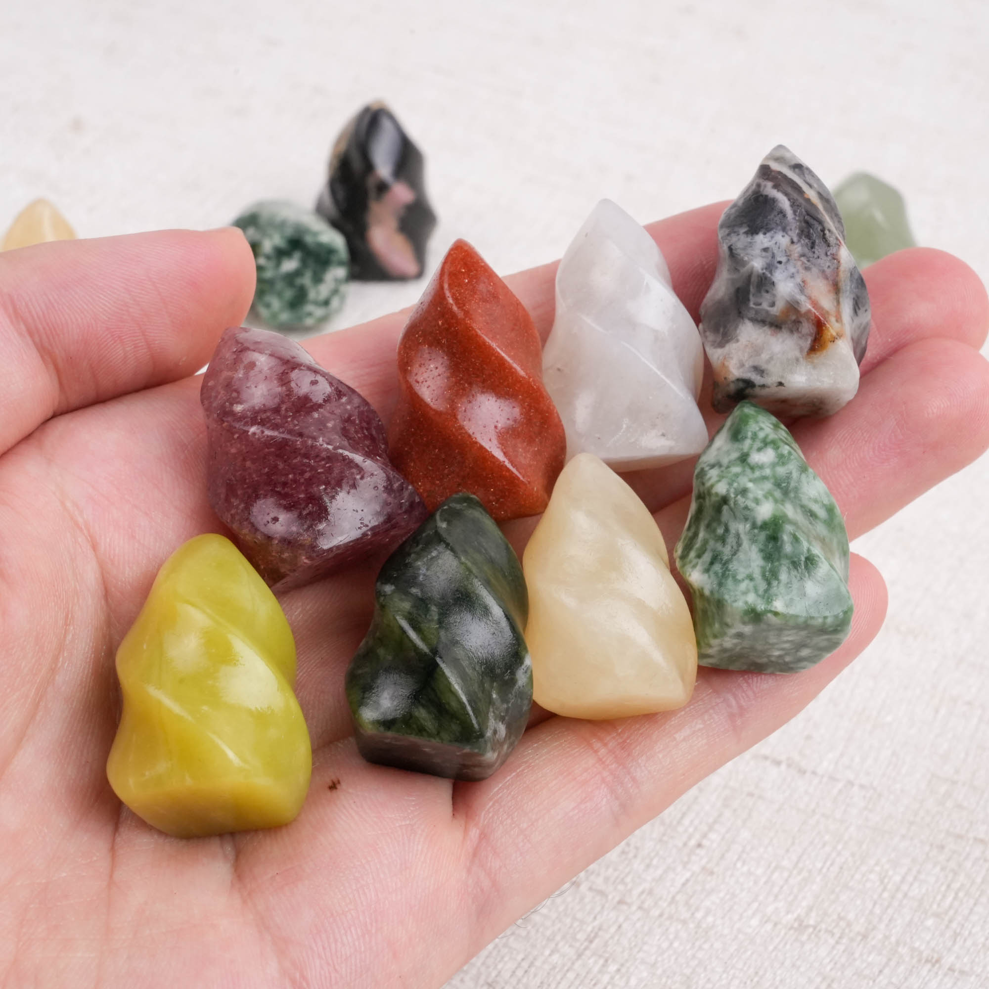 Multi-Material Mini Crystal Flame Carving