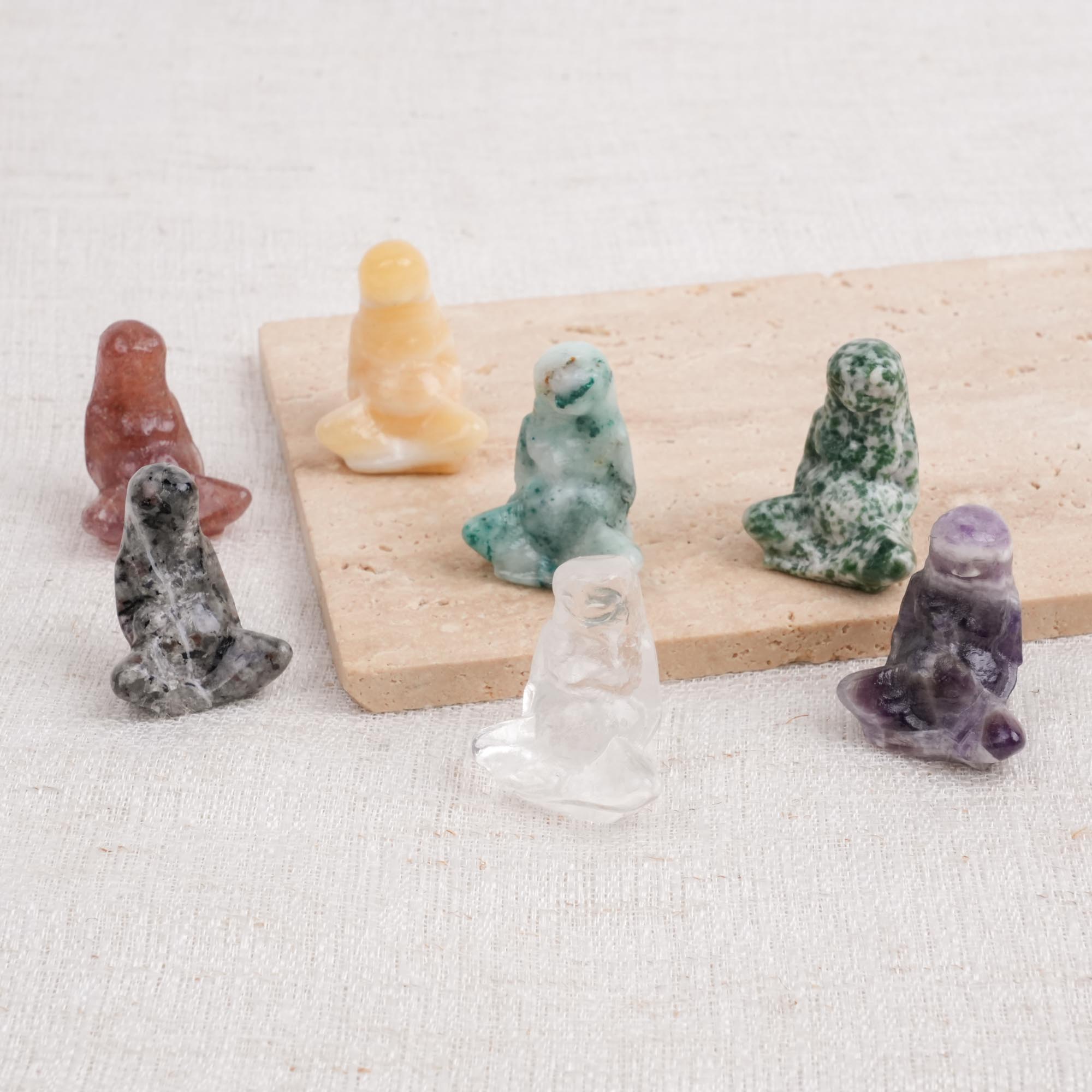 Multi-Material Mini Crystal Mother Earth Carving