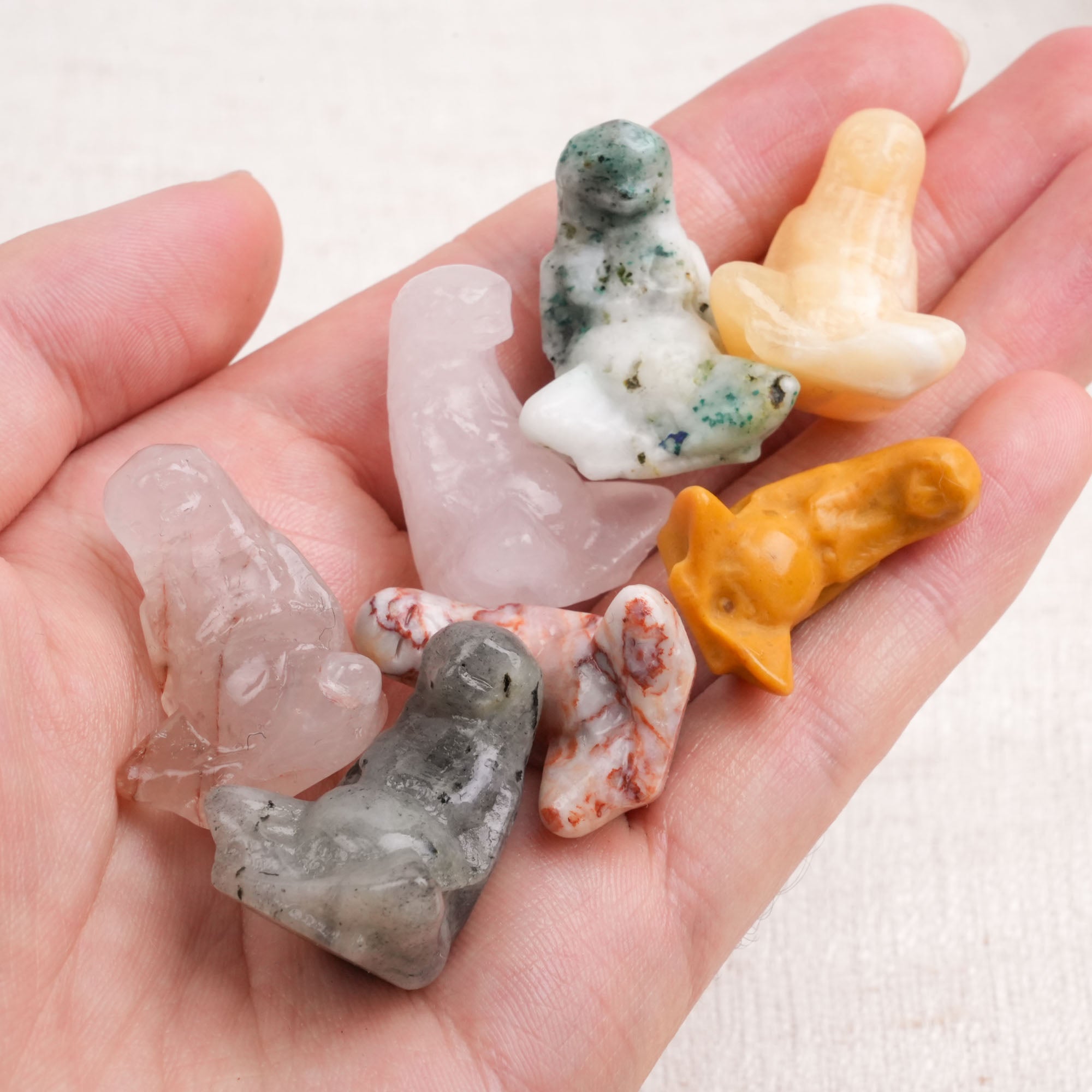 Multi-Material Mini Crystal Mother Earth Carving