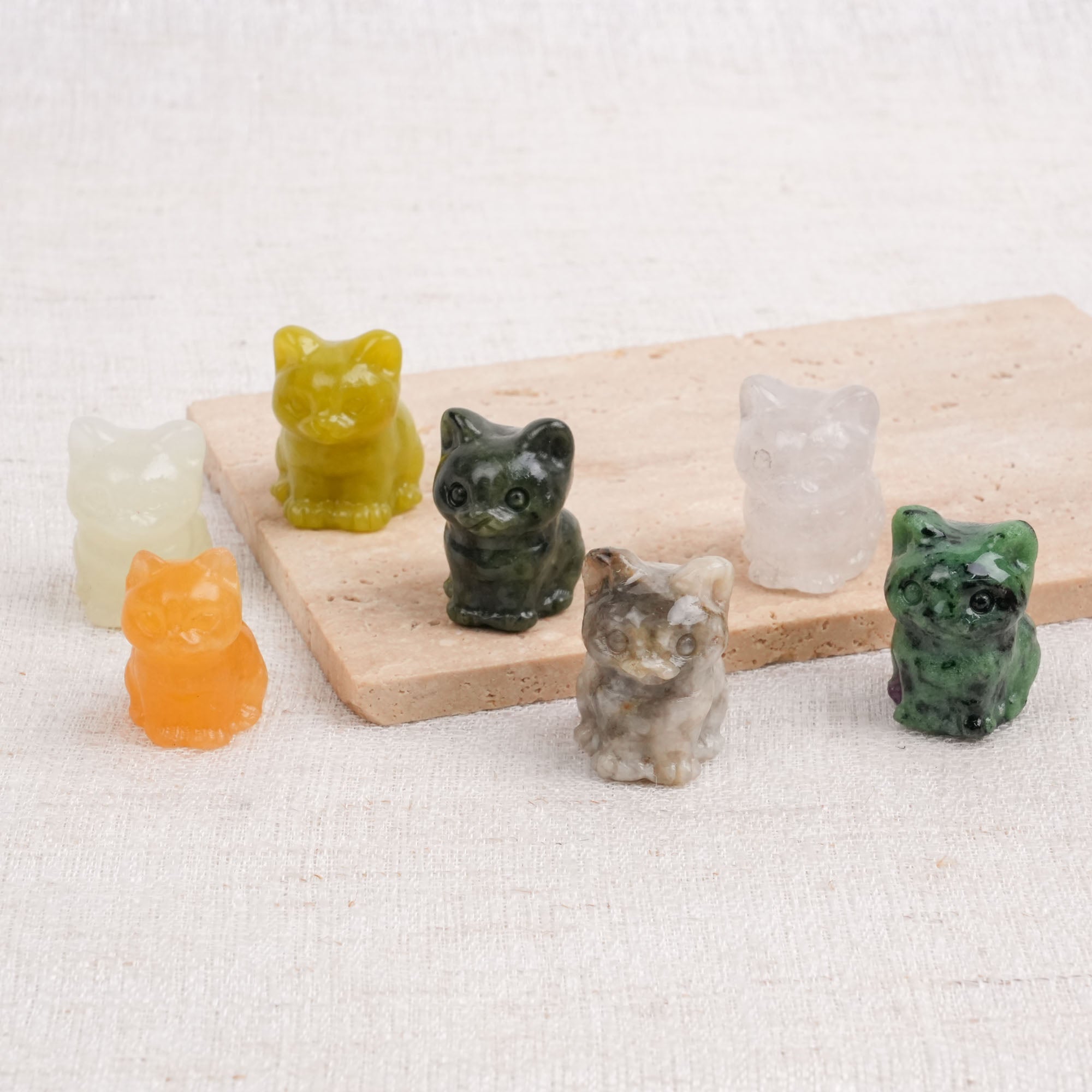 Multi-Material Mini Crystal Kitty Carving